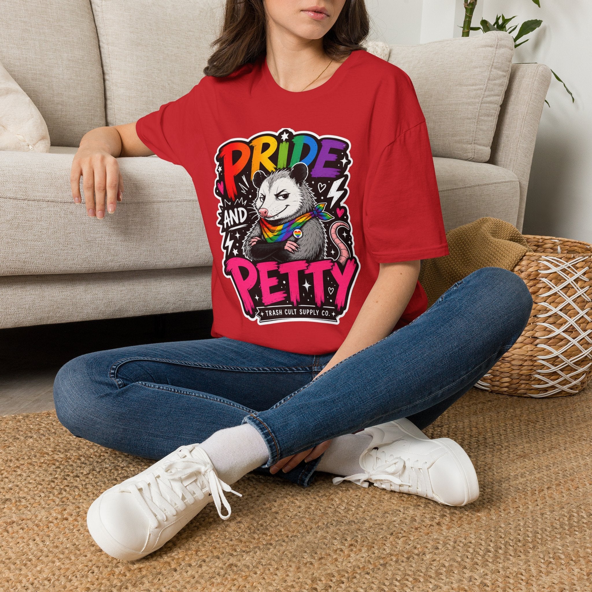 Pride and Petty T-Shirt — Rainbow Possum LGBTQ+ Graphic Tee