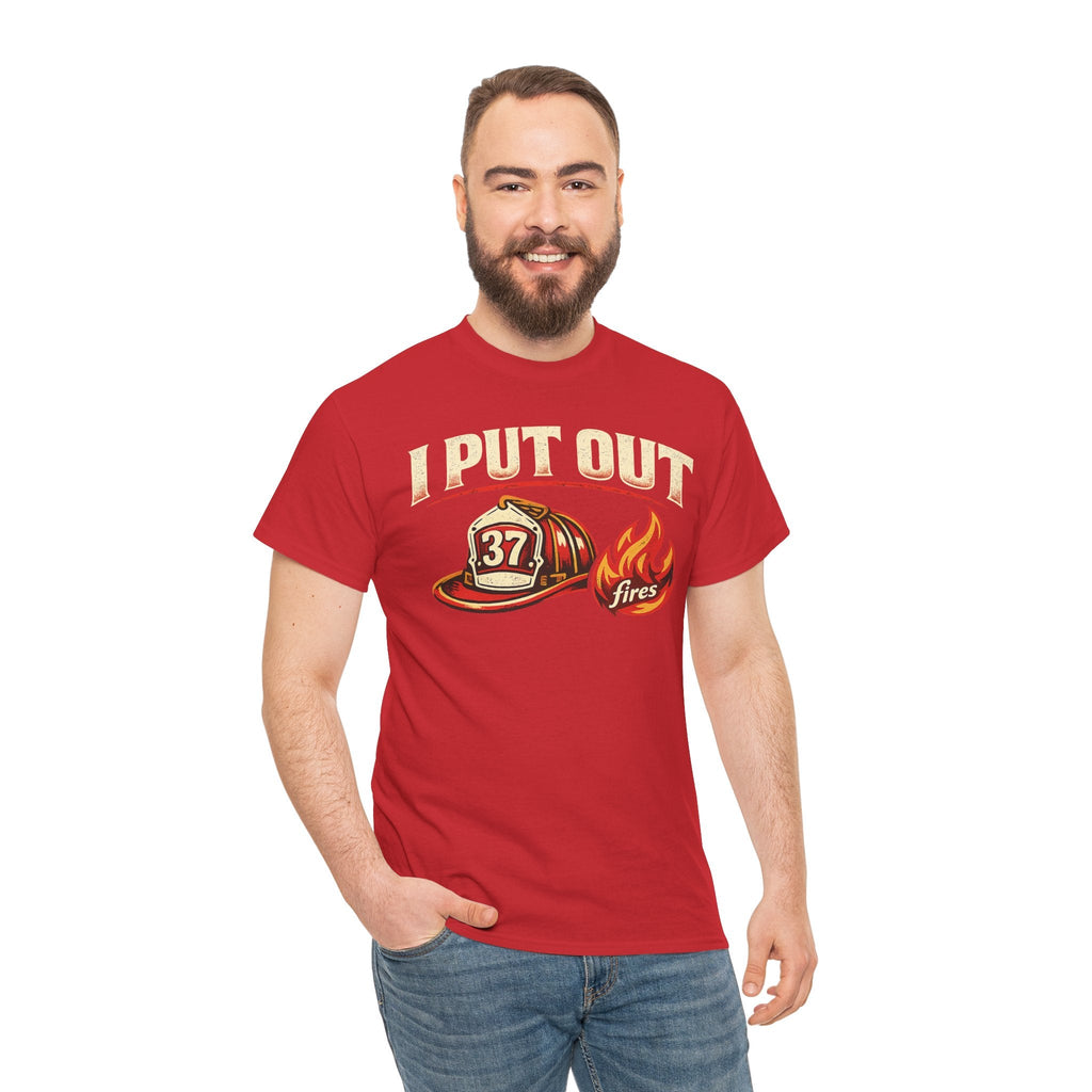 Firefighter Tee — "I Put Out Fires" Helmet Graphic