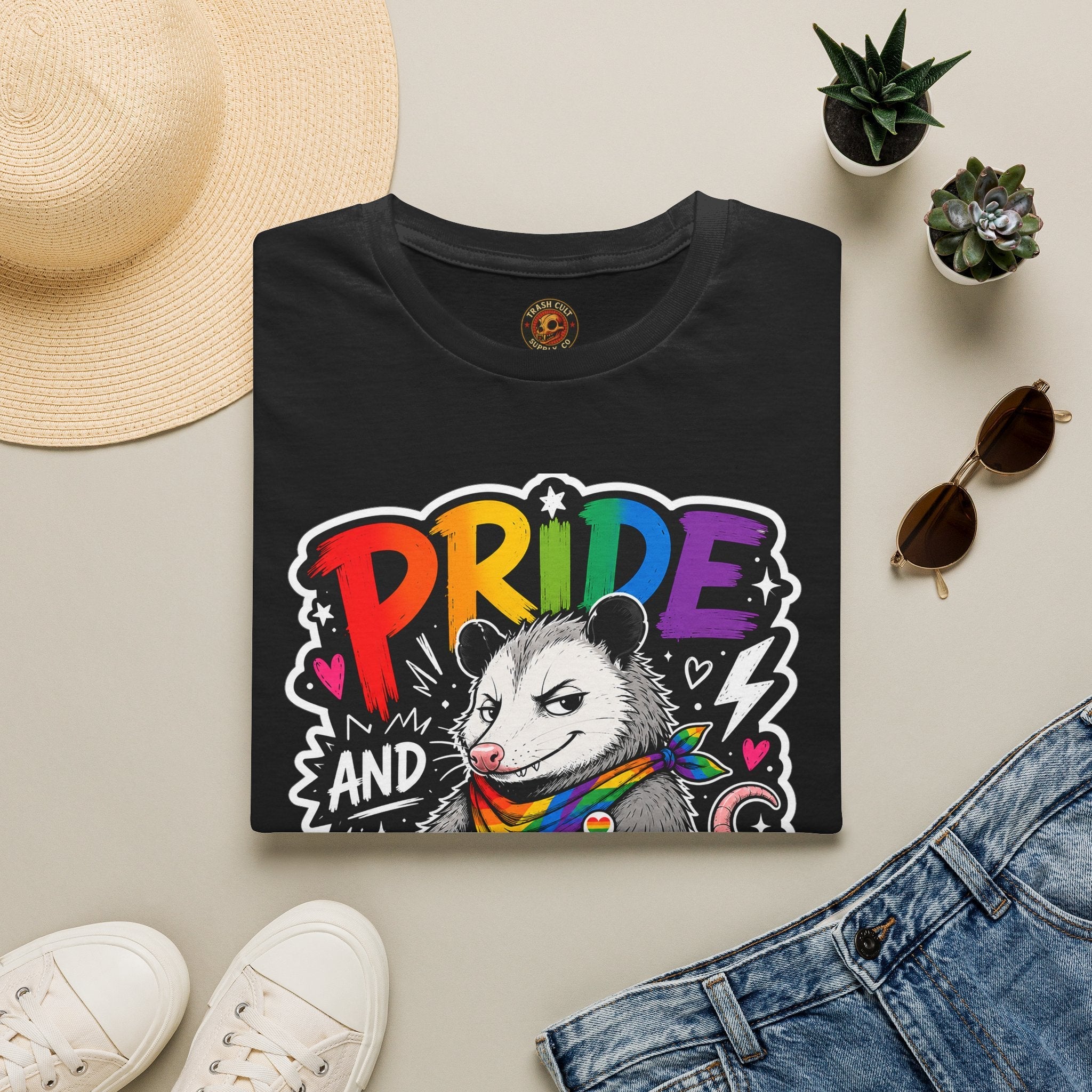 Pride and Petty T-Shirt — Rainbow Possum LGBTQ+ Graphic Tee