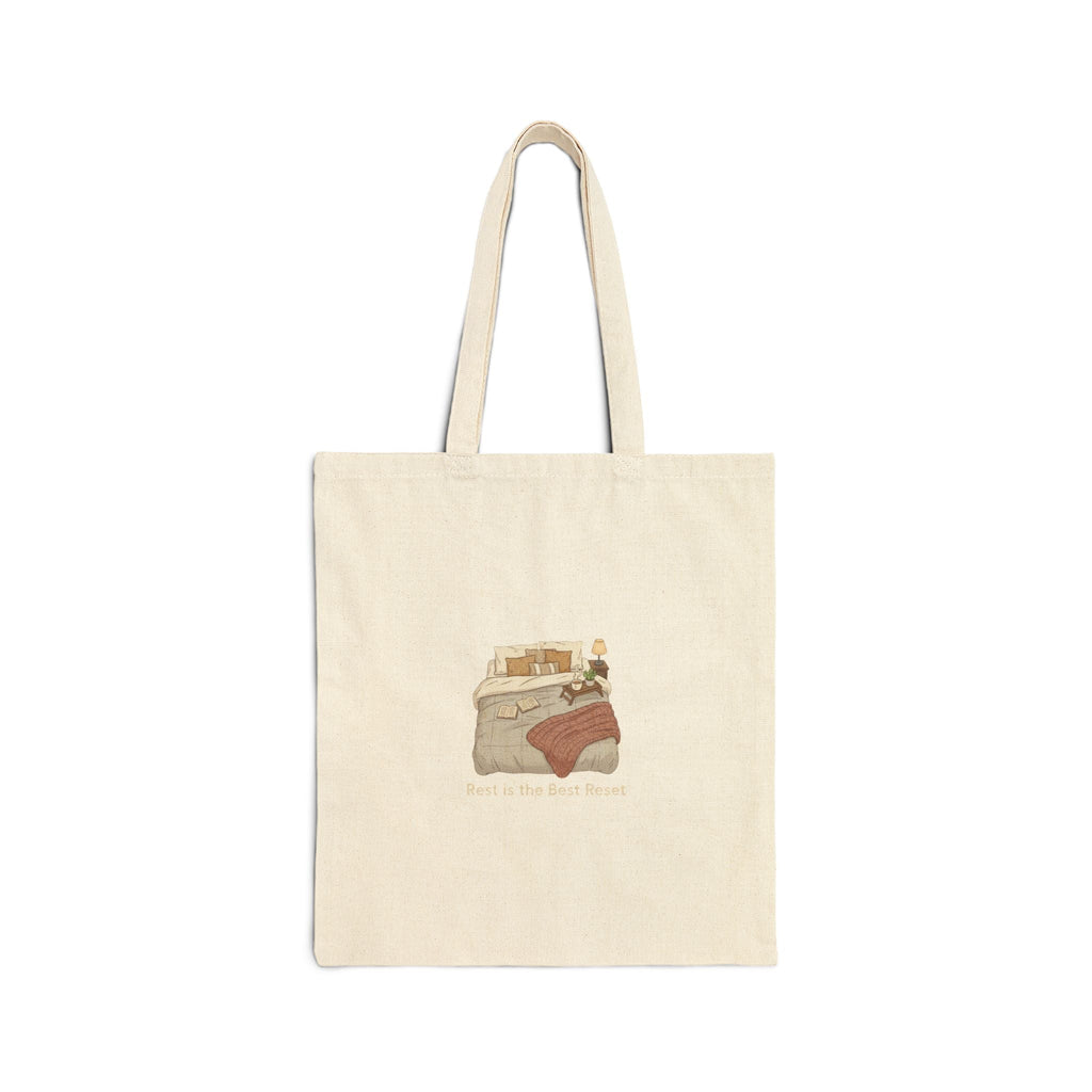 bed rot nap club tote | sleepy humor, restful vibes cotton canvas