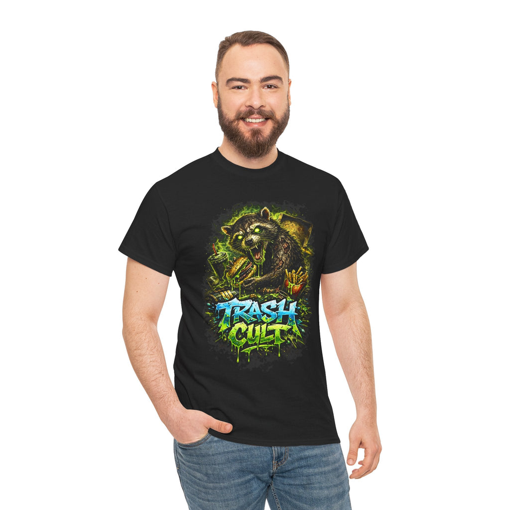 Trash Cult T-Shirt — Grunge Raccoon Graphic Tee