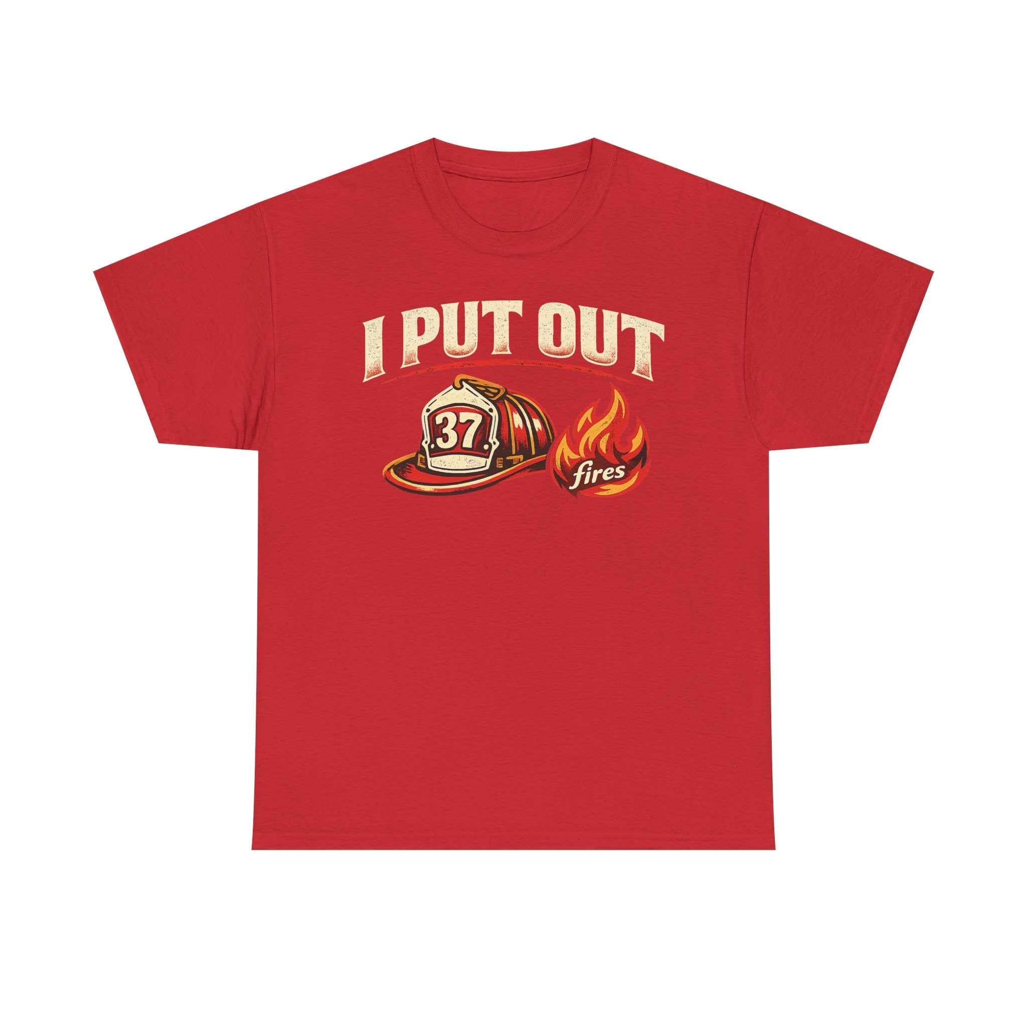 Firefighter Tee — "I Put Out Fires" Helmet Graphic