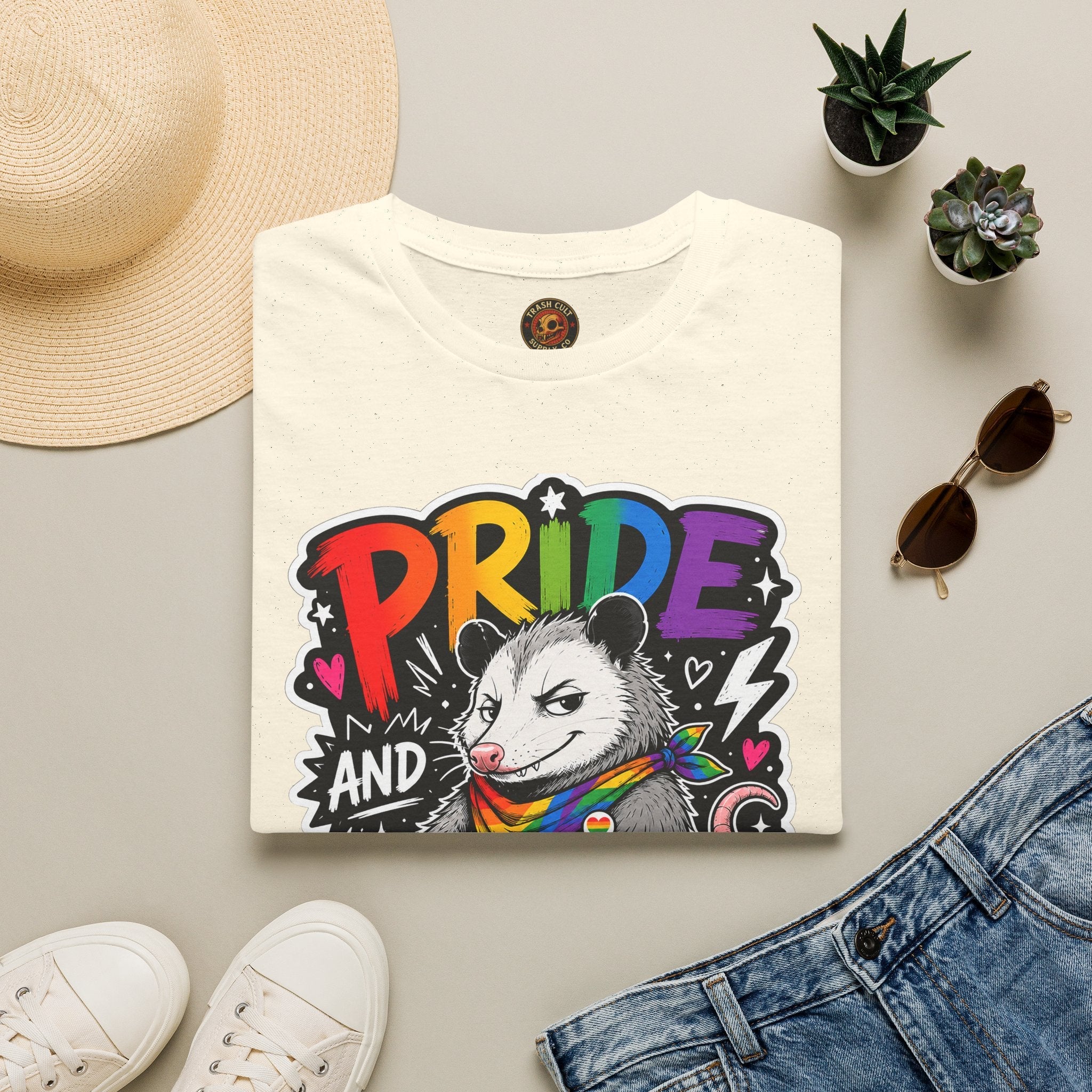 Pride and Petty T-Shirt — Rainbow Possum LGBTQ+ Graphic Tee