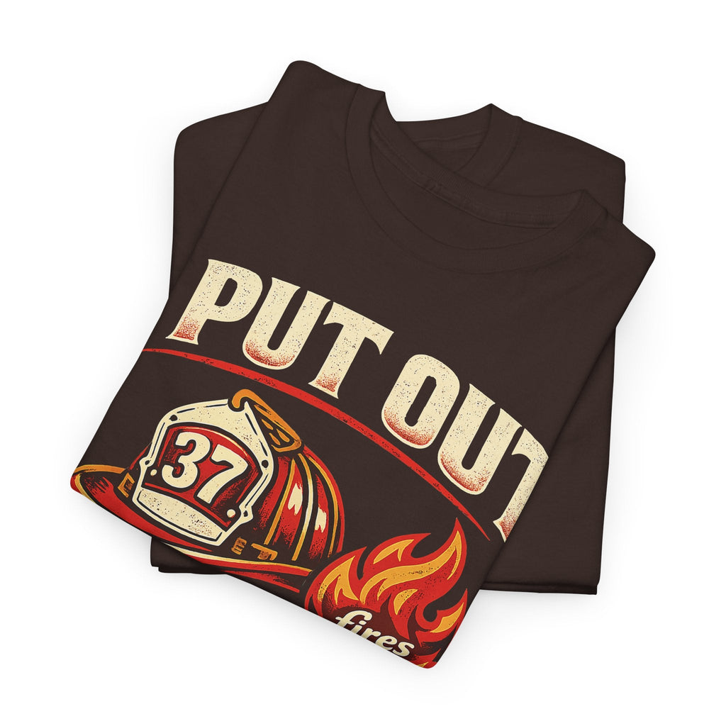 Firefighter Tee — "I Put Out Fires" Helmet Graphic