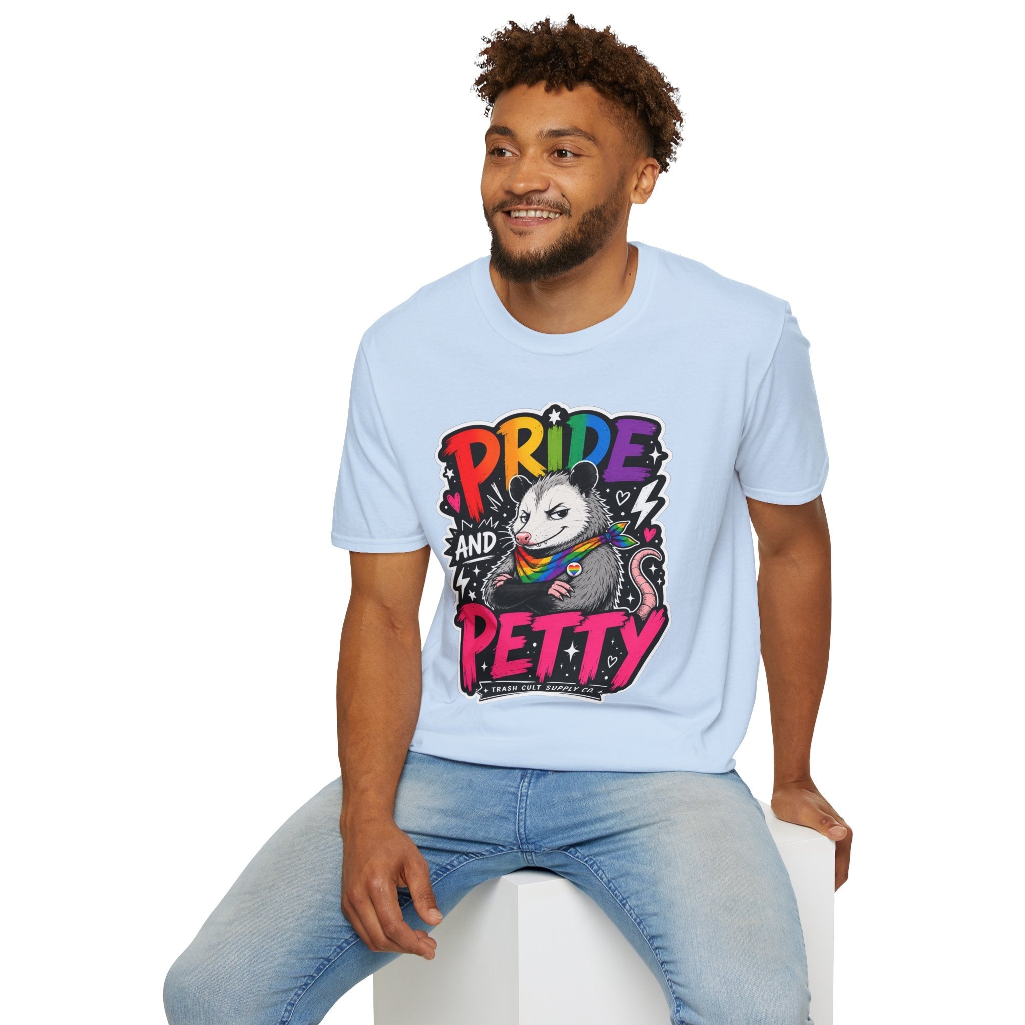 Pride and Petty T-Shirt — Rainbow Possum LGBTQ+ Graphic Tee