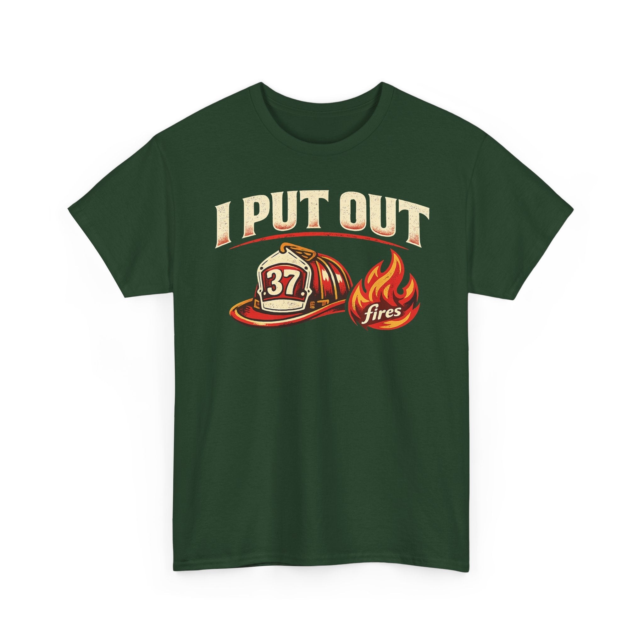 Firefighter Tee — "I Put Out Fires" Helmet Graphic