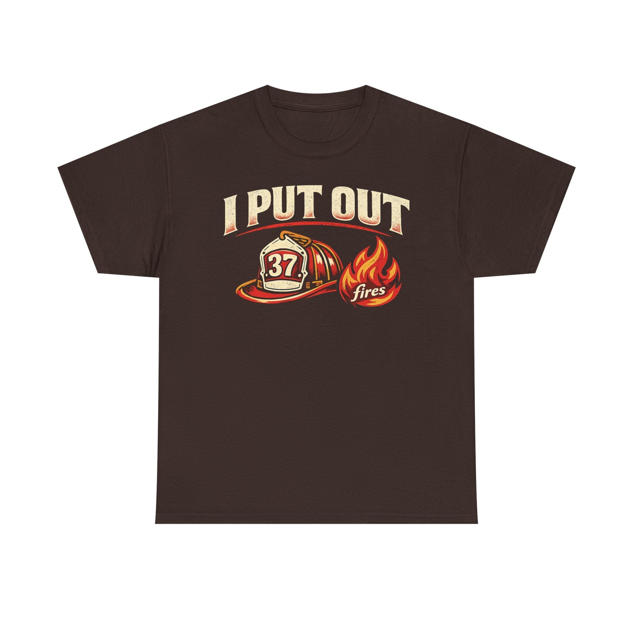 Firefighter Tee — "I Put Out Fires" Helmet Graphic