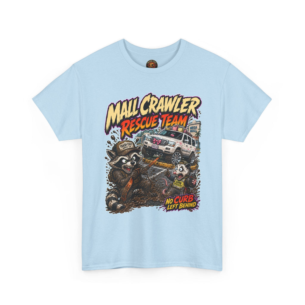 Mall Crawler Rescue Team T‑Shirt — Vintage Raccoon Rescue Graphic Tee (“No Curb Left Behind”)
