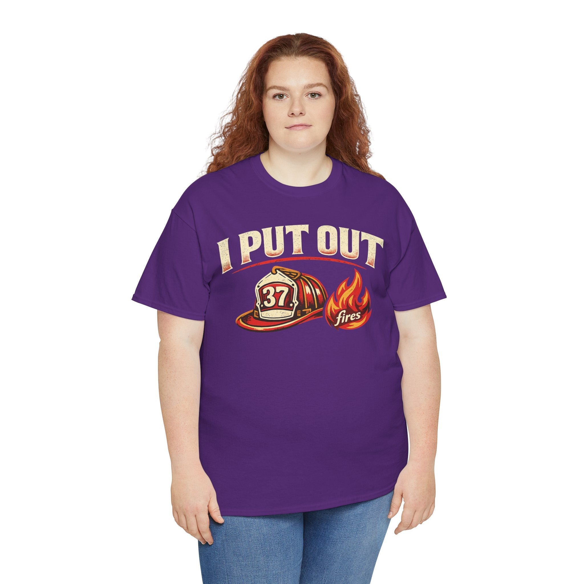Firefighter Tee — "I Put Out Fires" Helmet Graphic