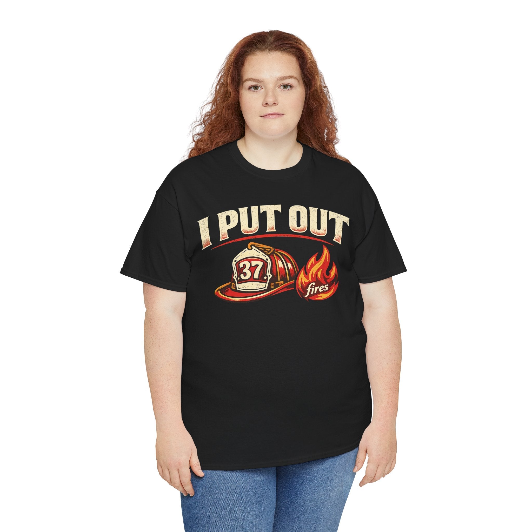 Firefighter Tee — "I Put Out Fires" Helmet Graphic