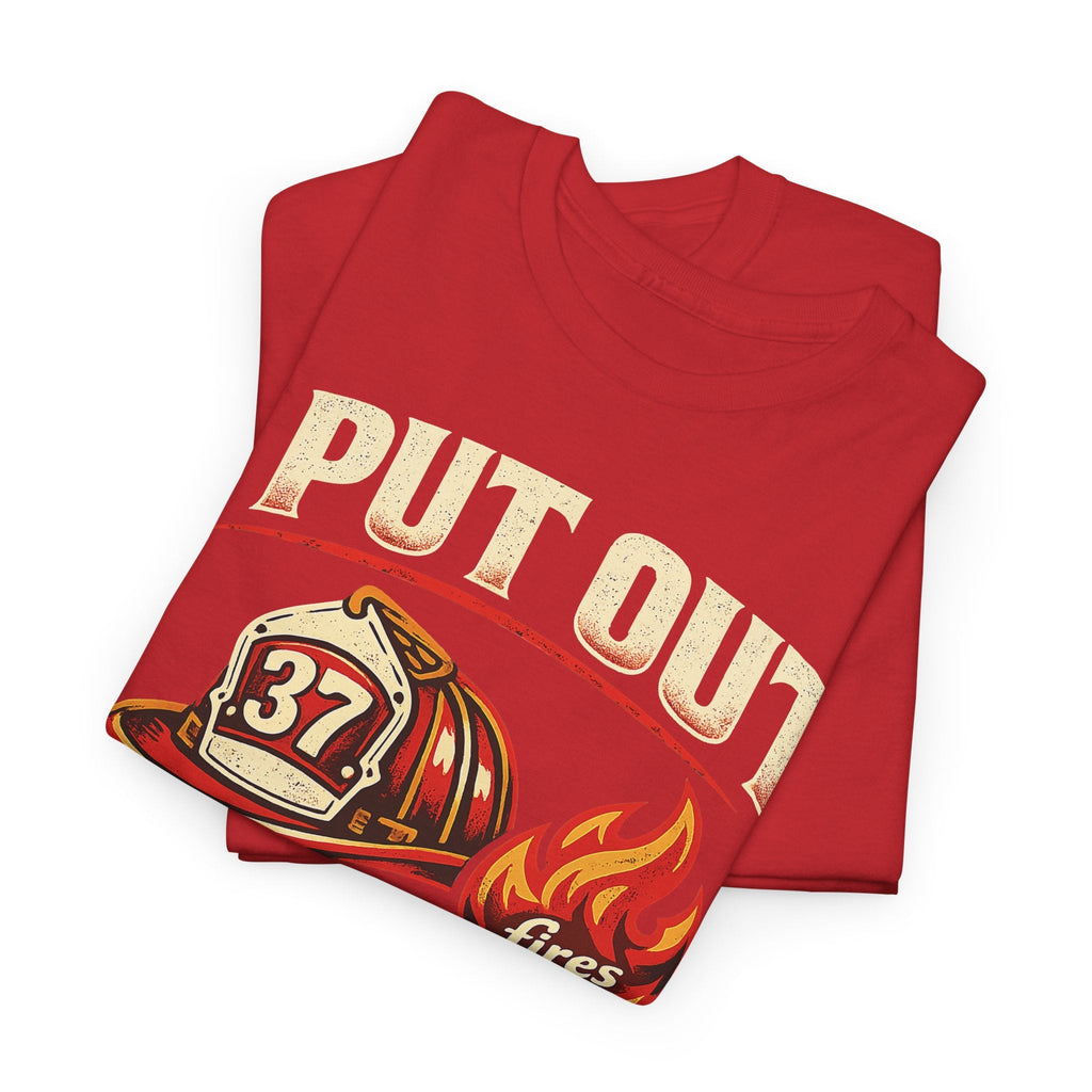Firefighter Tee — "I Put Out Fires" Helmet Graphic