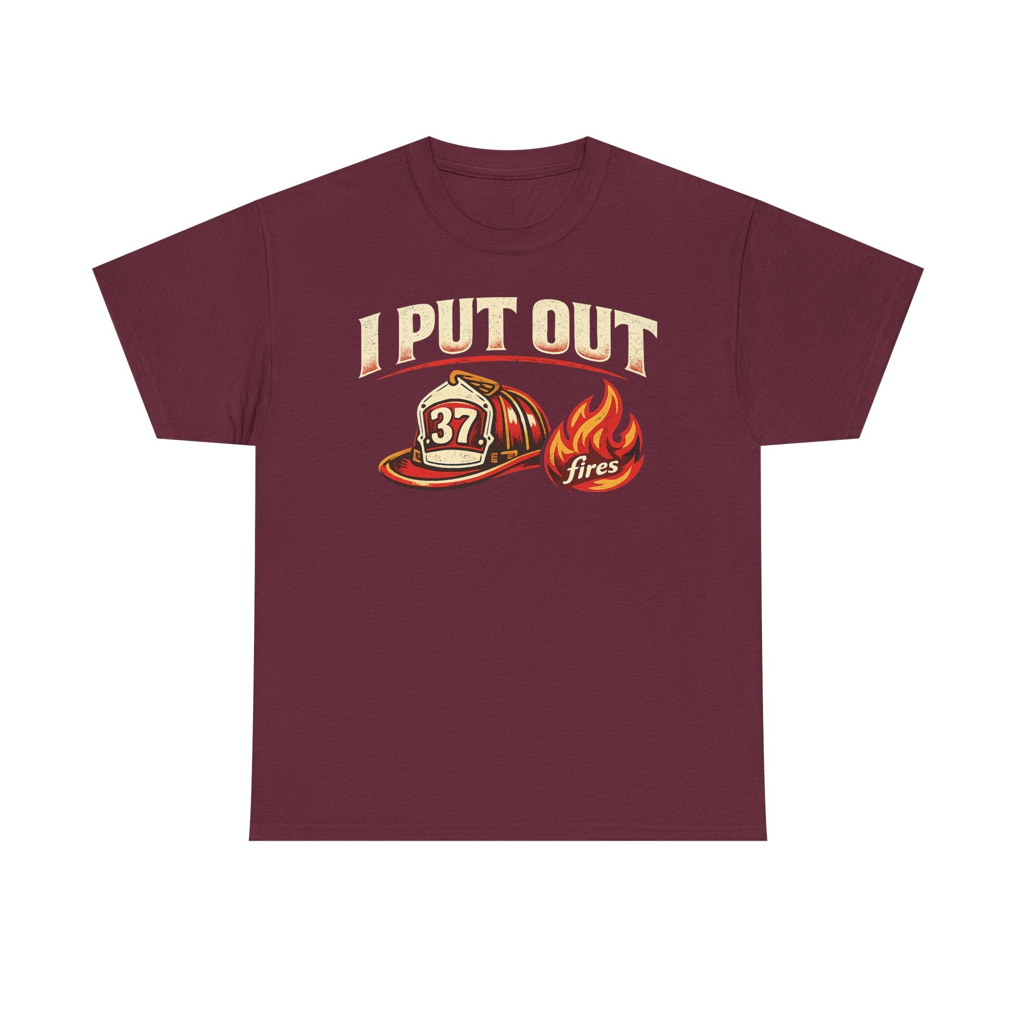 Firefighter Tee — "I Put Out Fires" Helmet Graphic