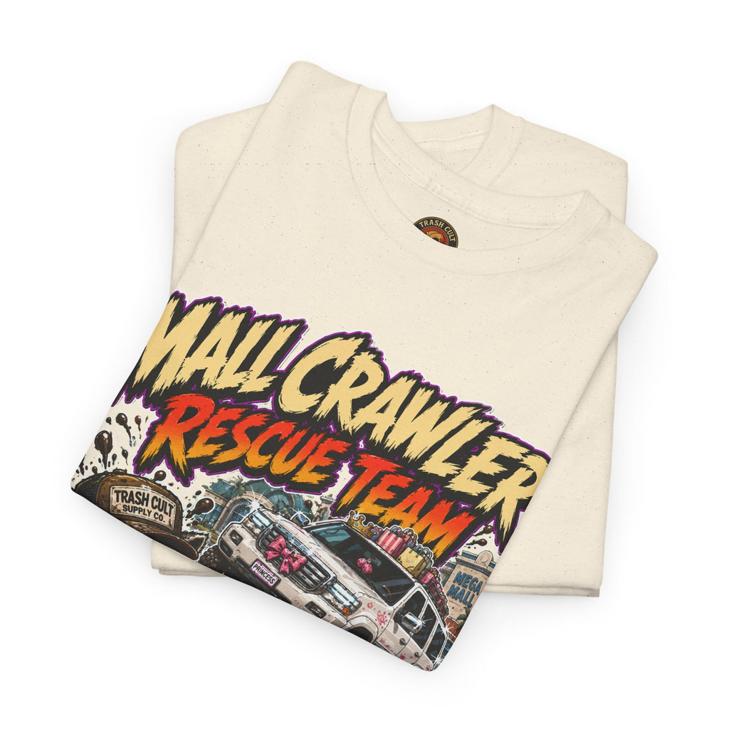 Mall Crawler Rescue Team T‑Shirt — Vintage Raccoon Rescue Graphic Tee (“No Curb Left Behind”)