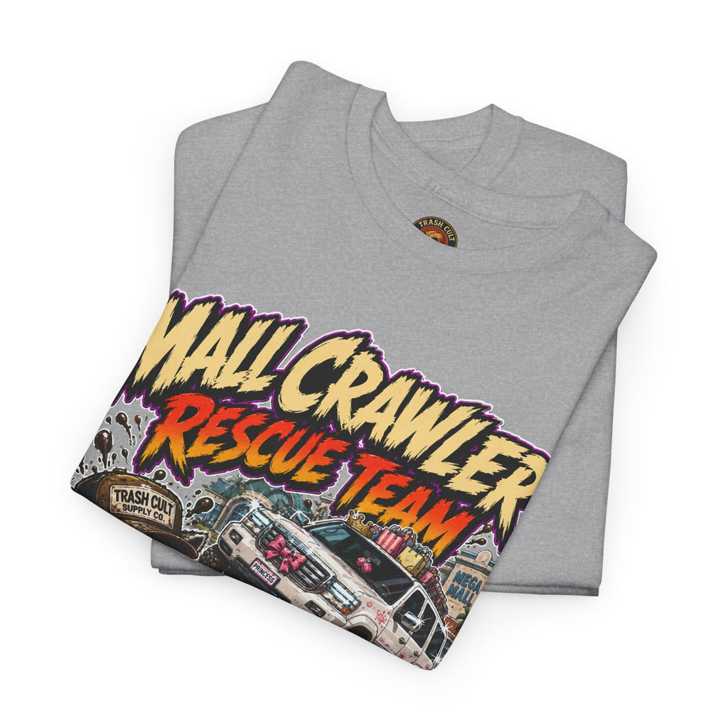 Mall Crawler Rescue Team T‑Shirt — Vintage Raccoon Rescue Graphic Tee (“No Curb Left Behind”)