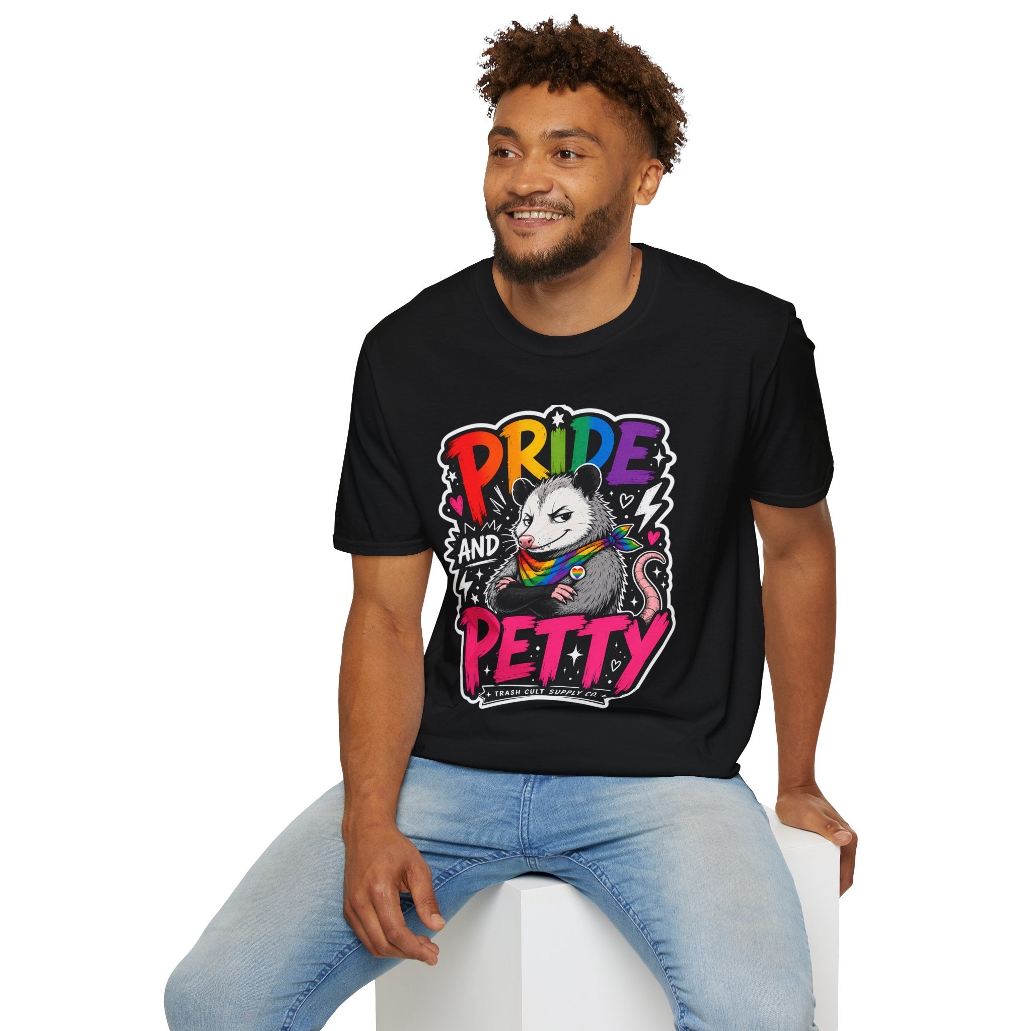 Pride and Petty T-Shirt — Rainbow Possum LGBTQ+ Graphic Tee