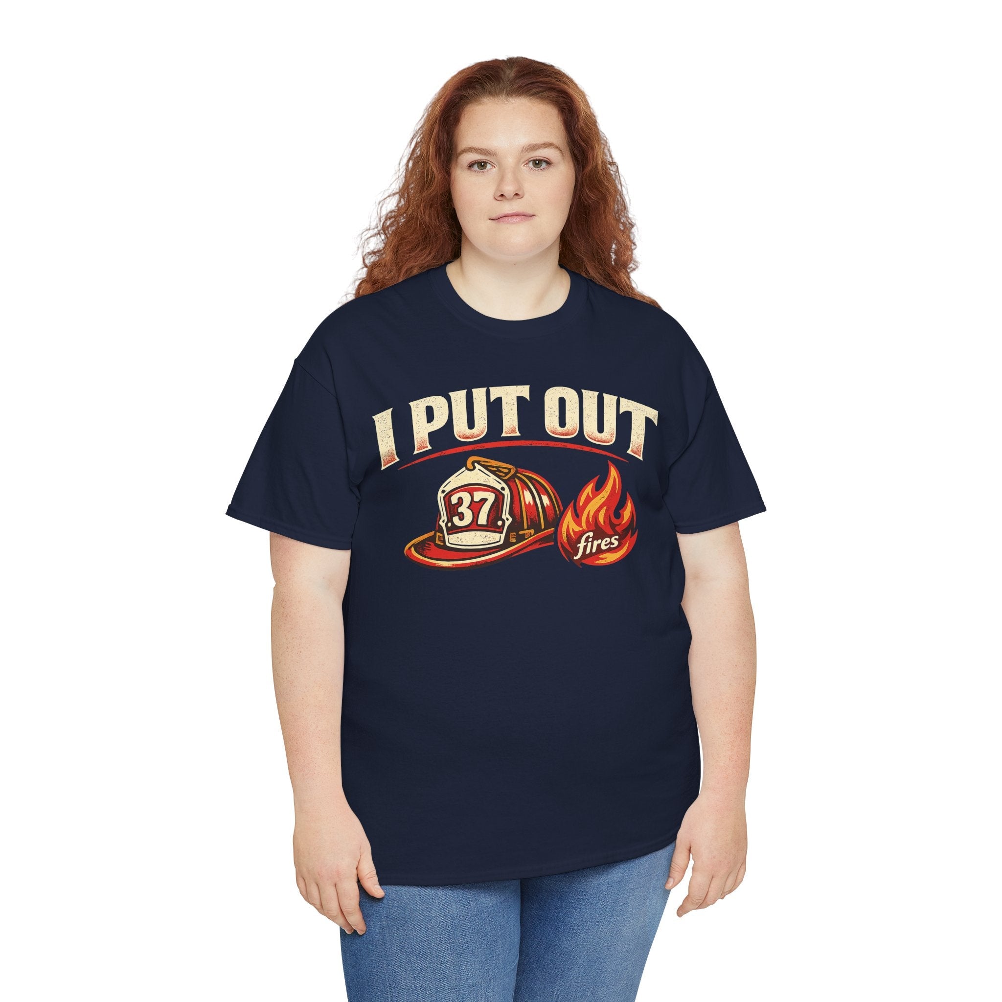 Firefighter Tee — "I Put Out Fires" Helmet Graphic
