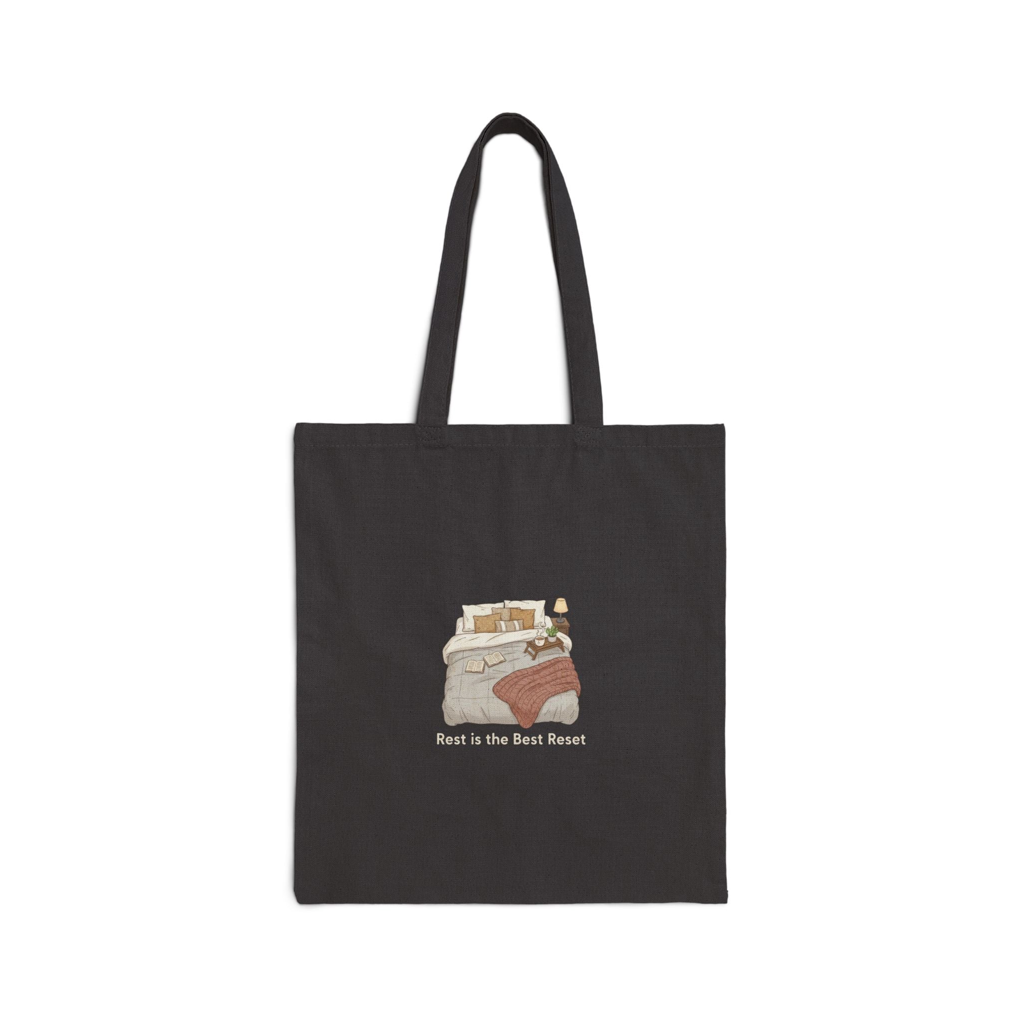 bed rot nap club tote | sleepy humor, restful vibes cotton canvas