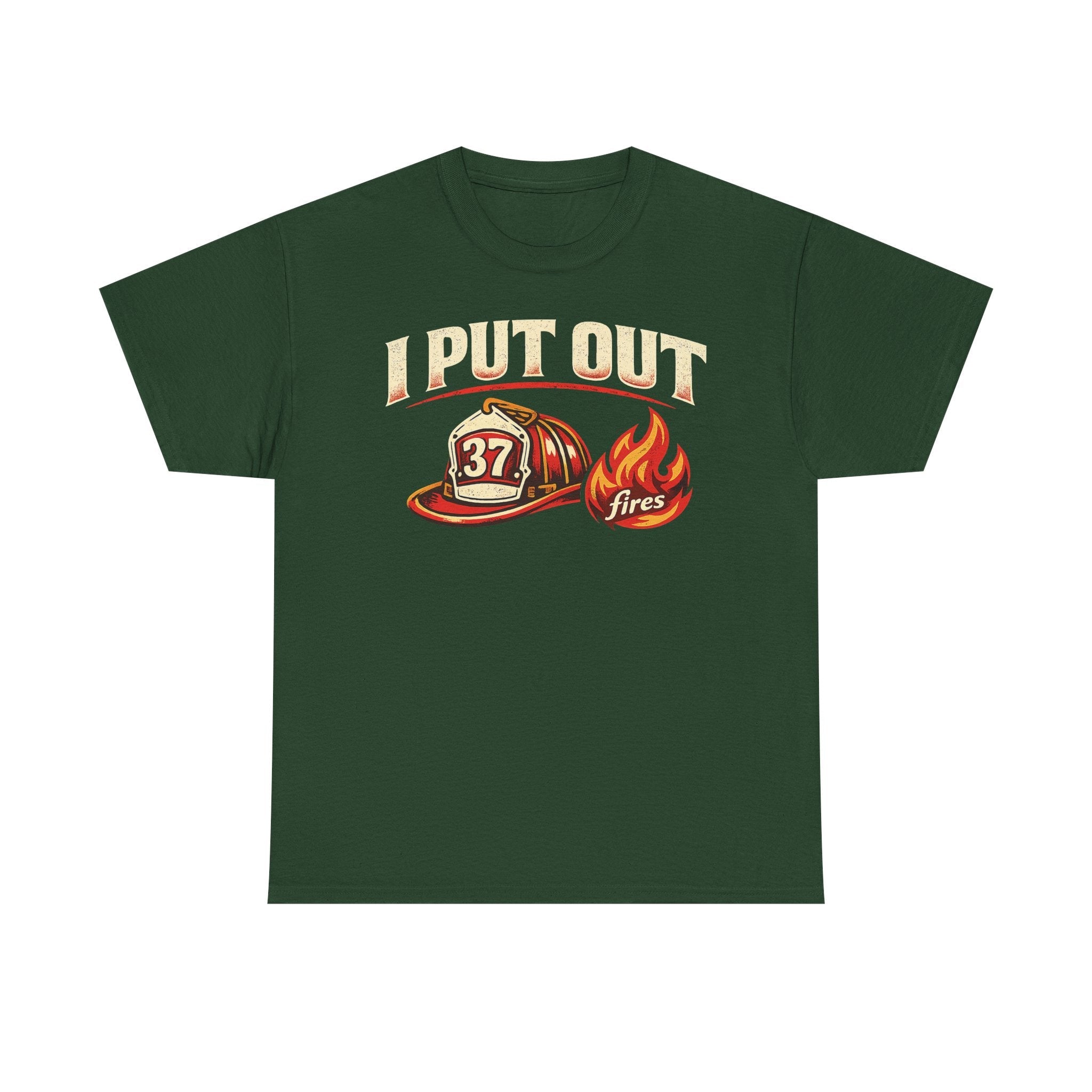Firefighter Tee — "I Put Out Fires" Helmet Graphic