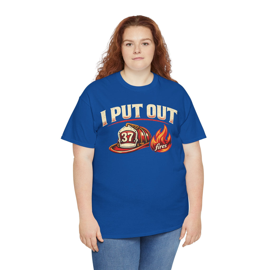 Firefighter Tee — "I Put Out Fires" Helmet Graphic