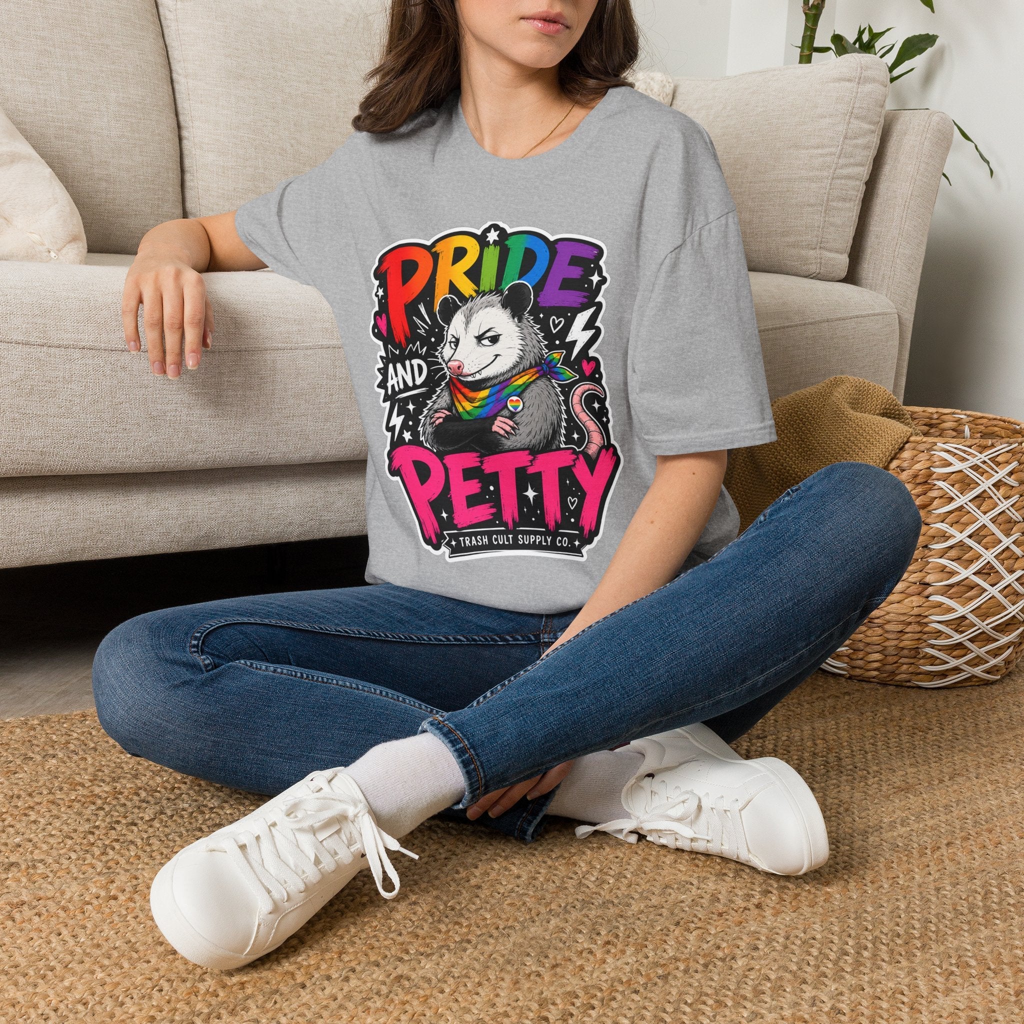 Pride and Petty T-Shirt — Rainbow Possum LGBTQ+ Graphic Tee