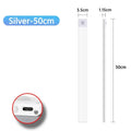 Night Light 20/30/40/60CM Motion Sensor Light Wireless USB LED Cabinet Light Wardrobe Lamp For Kitchen Cabinet Bedroom Wardrobe