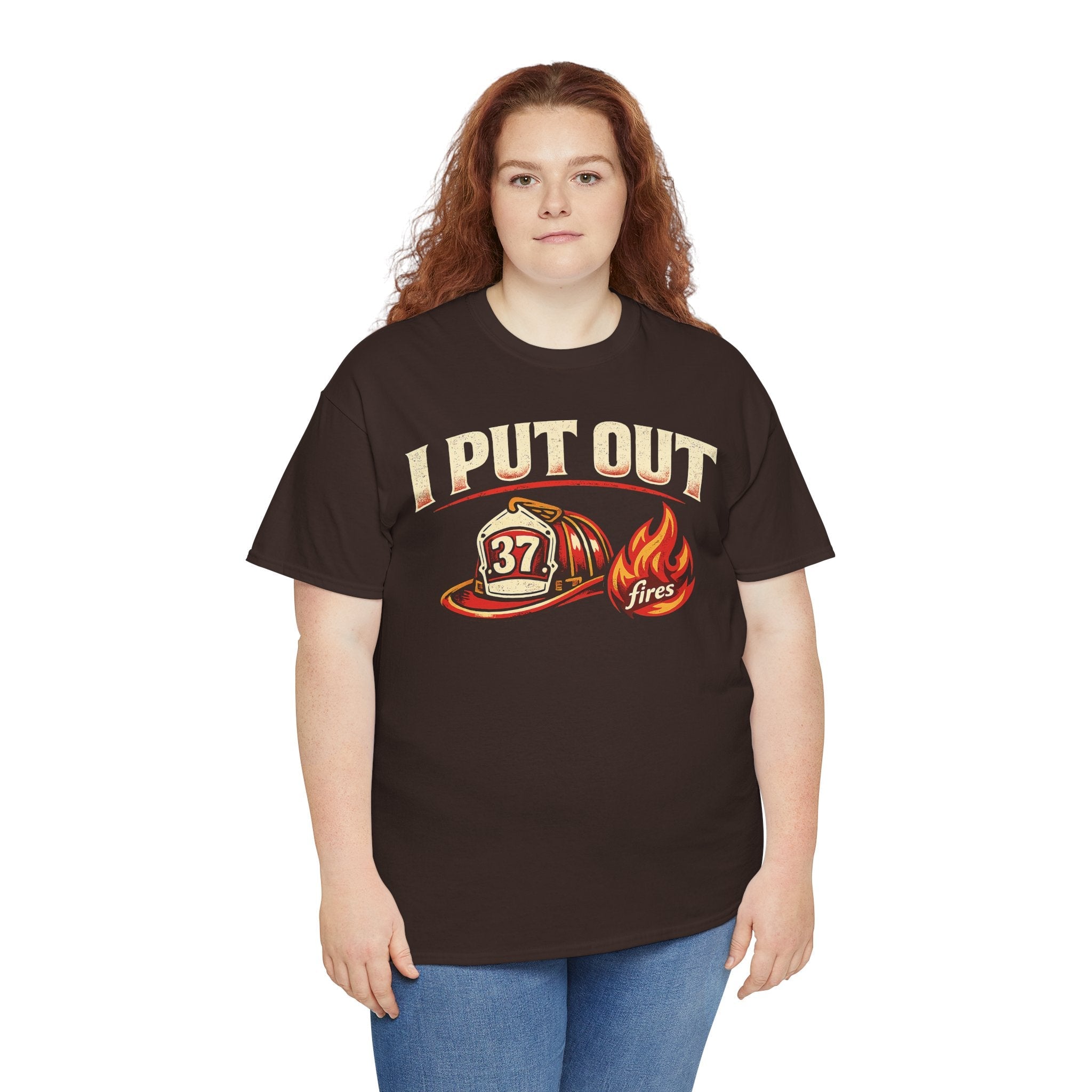 Firefighter Tee — "I Put Out Fires" Helmet Graphic
