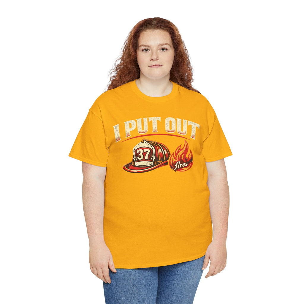 Firefighter Tee — "I Put Out Fires" Helmet Graphic