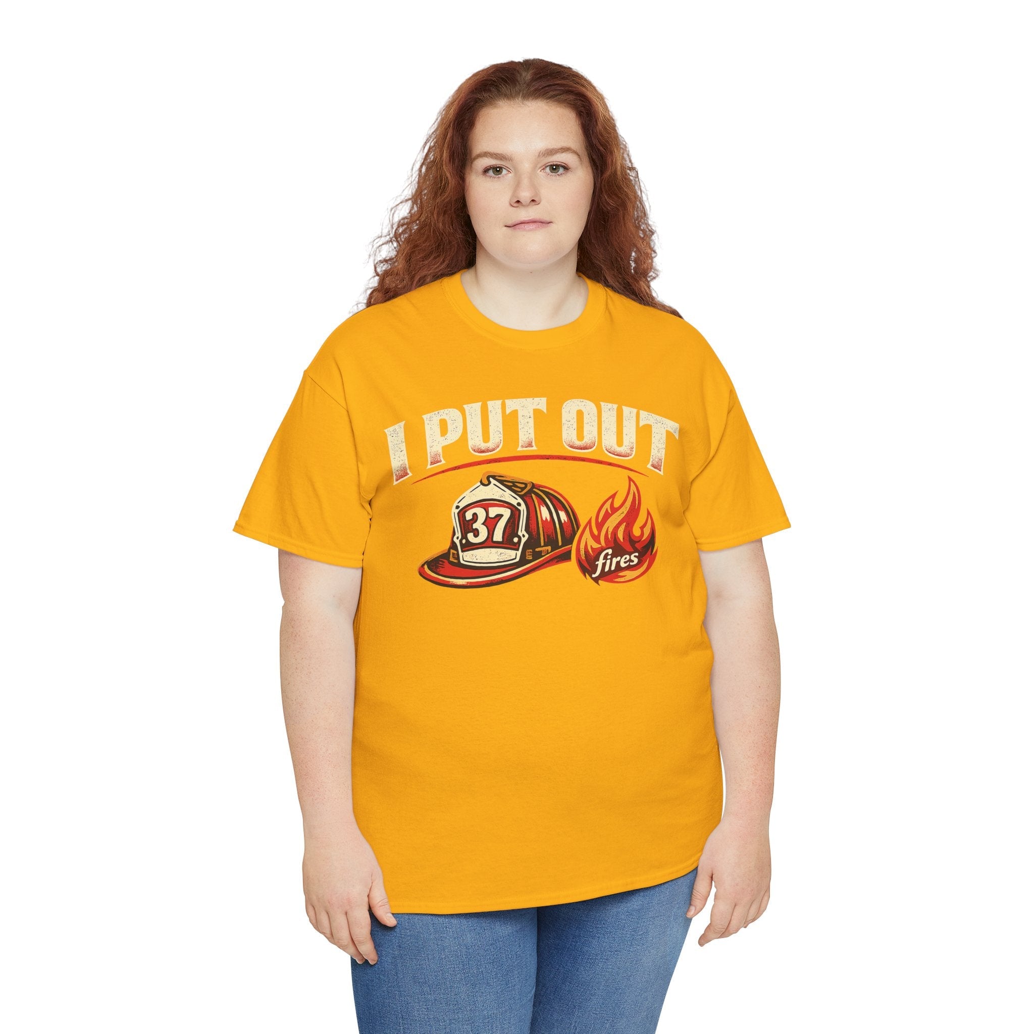 Firefighter Tee — "I Put Out Fires" Helmet Graphic
