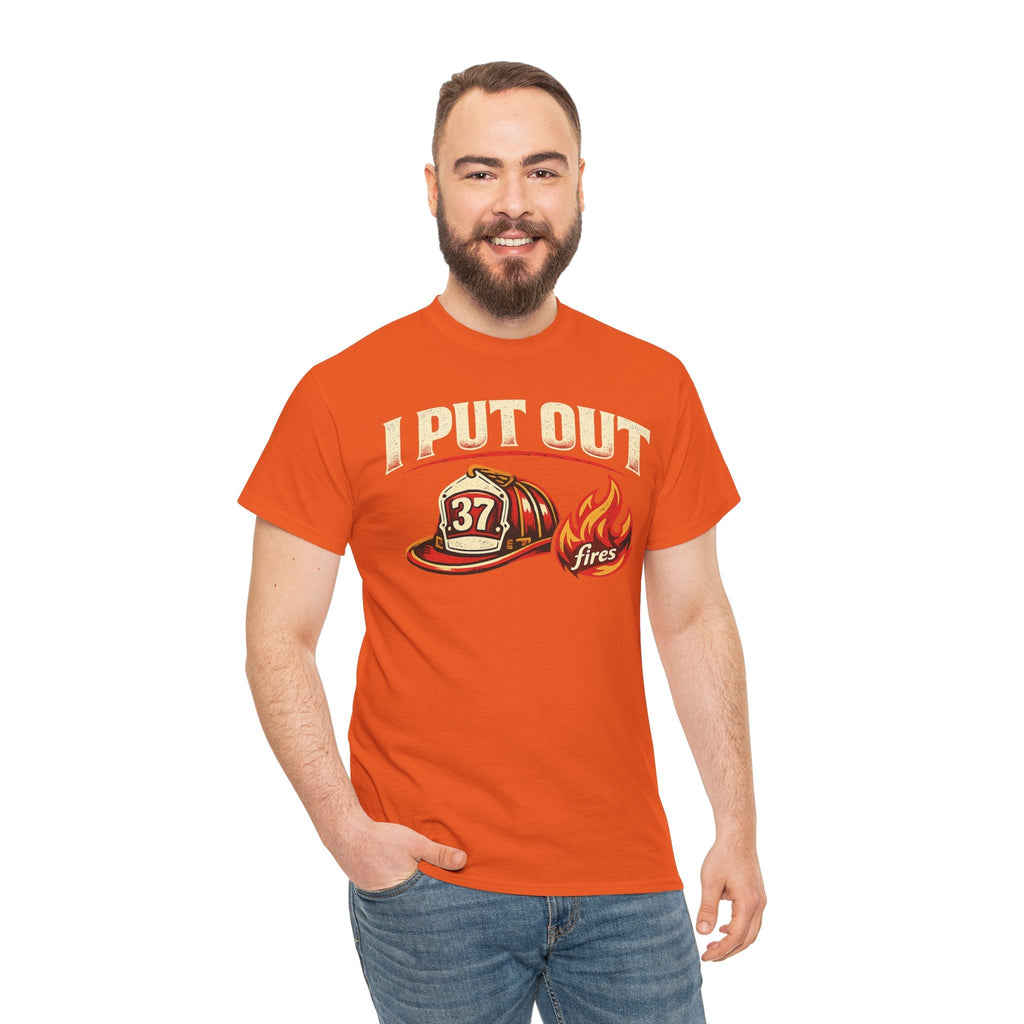 Firefighter Tee — "I Put Out Fires" Helmet Graphic