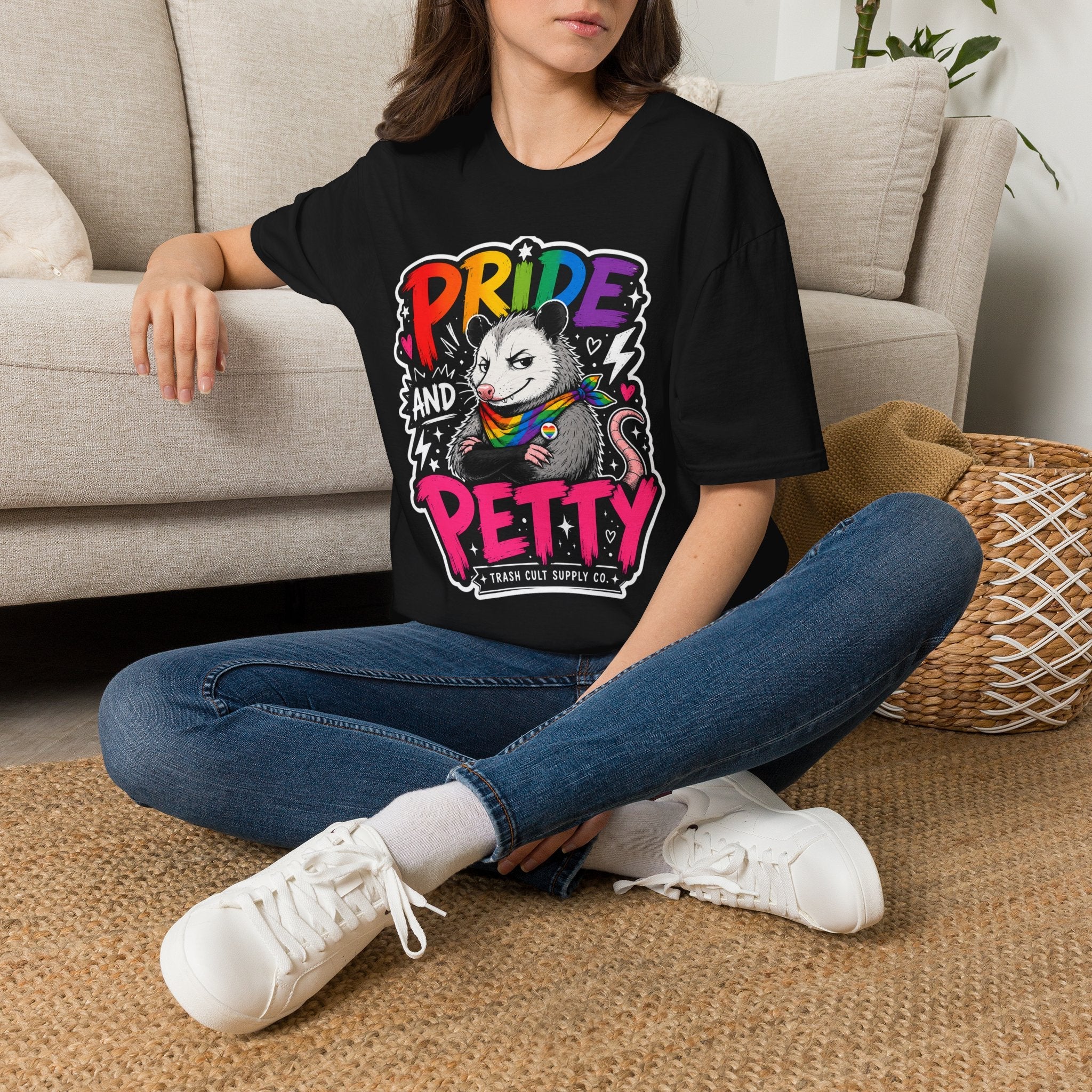 Pride and Petty T-Shirt — Rainbow Possum LGBTQ+ Graphic Tee