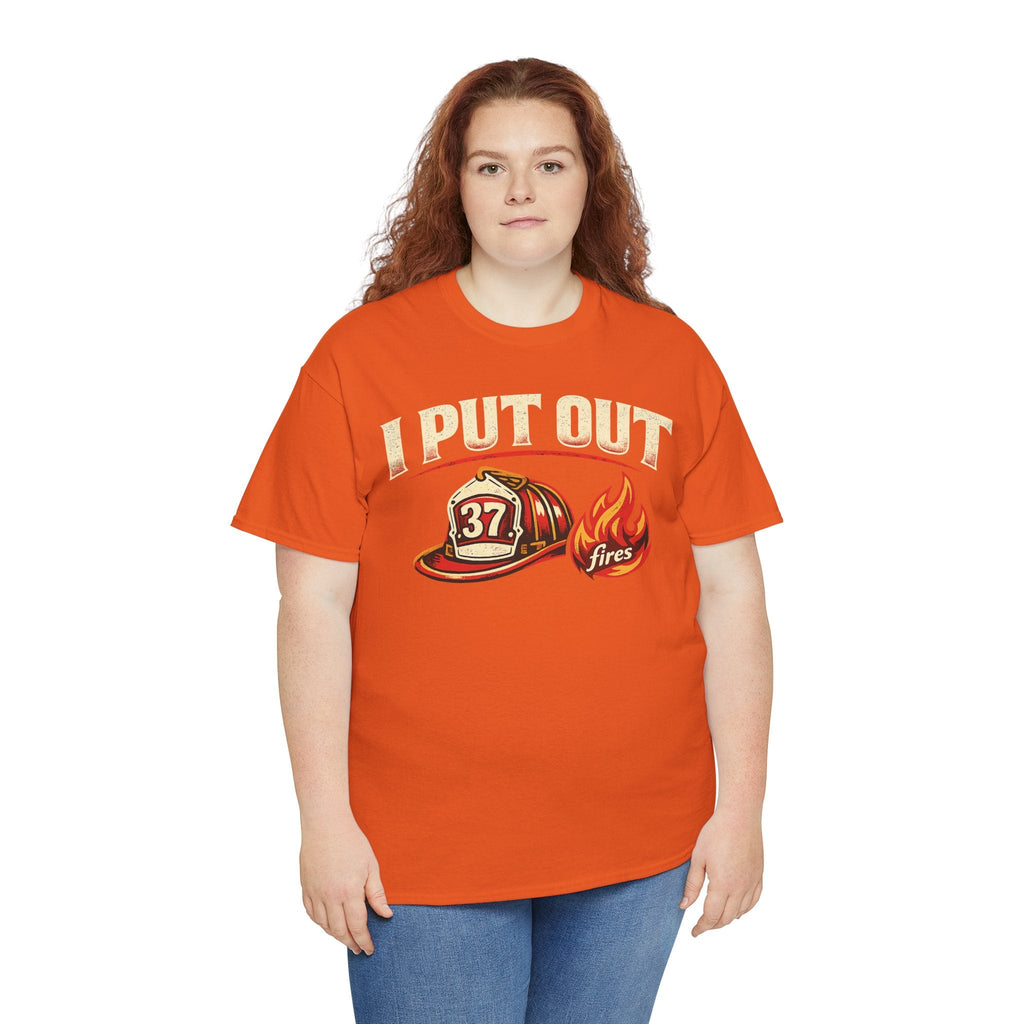 Firefighter Tee — "I Put Out Fires" Helmet Graphic