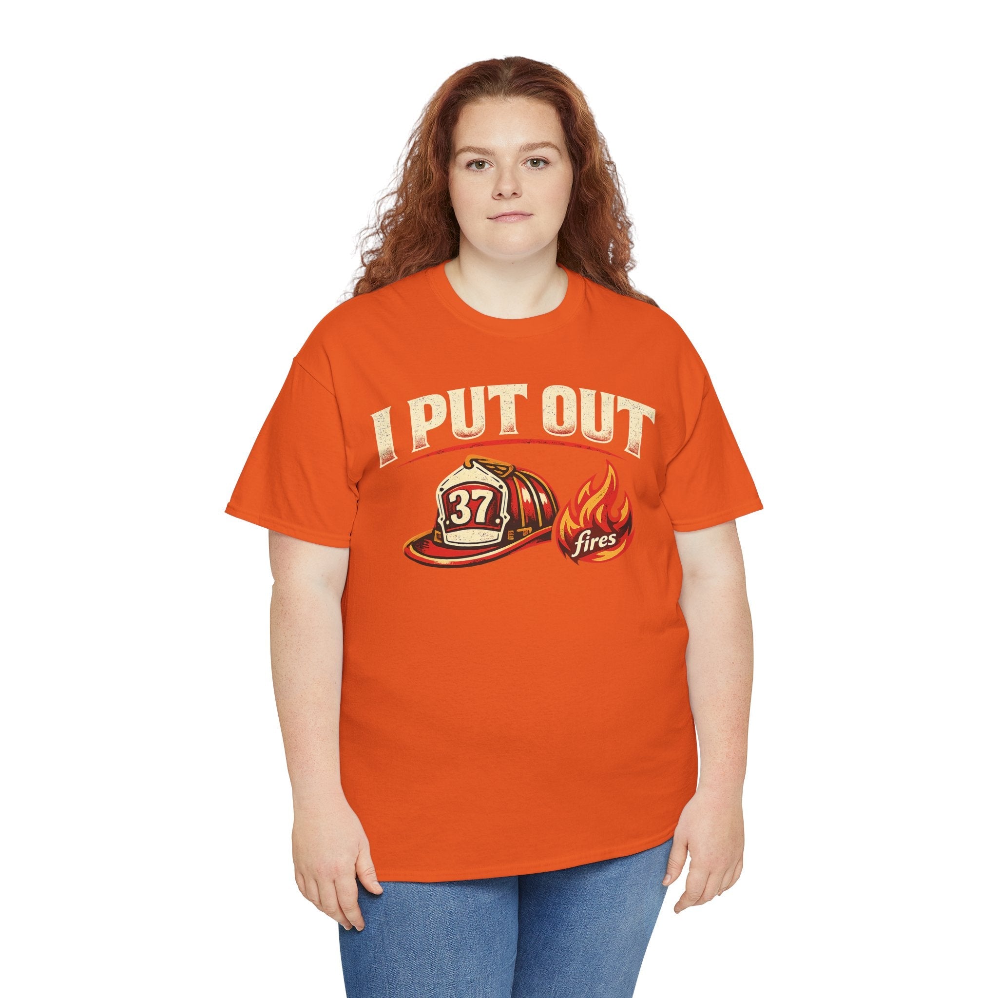 Firefighter Tee — "I Put Out Fires" Helmet Graphic