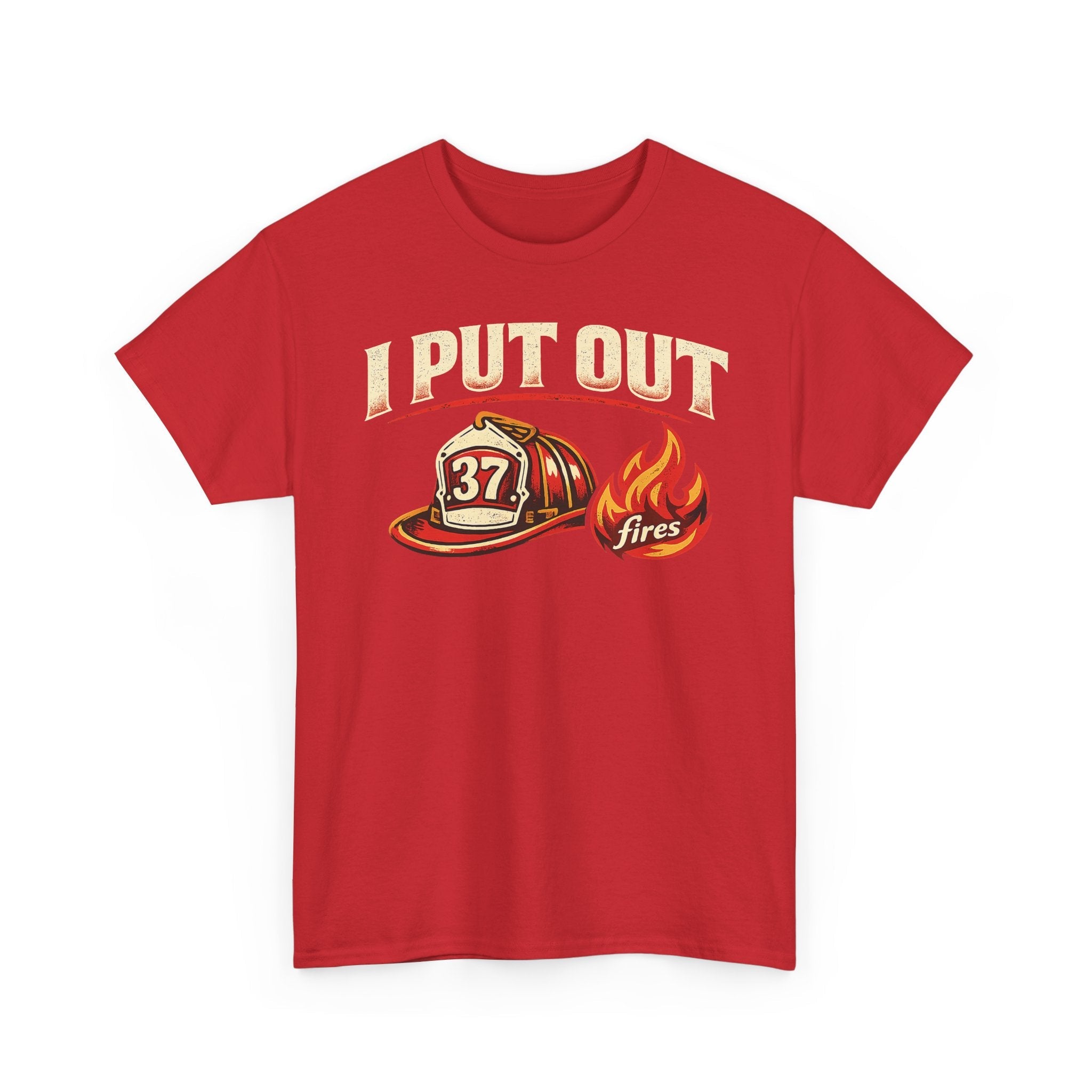 Firefighter Tee — "I Put Out Fires" Helmet Graphic