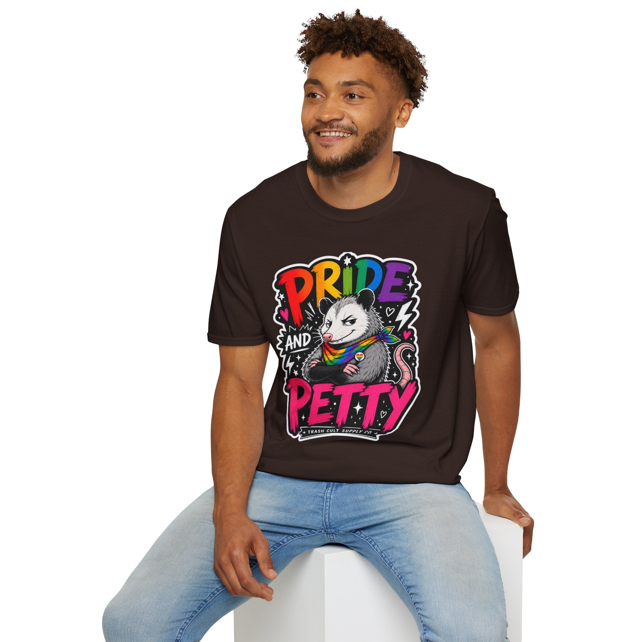 Pride and Petty T-Shirt — Rainbow Possum LGBTQ+ Graphic Tee