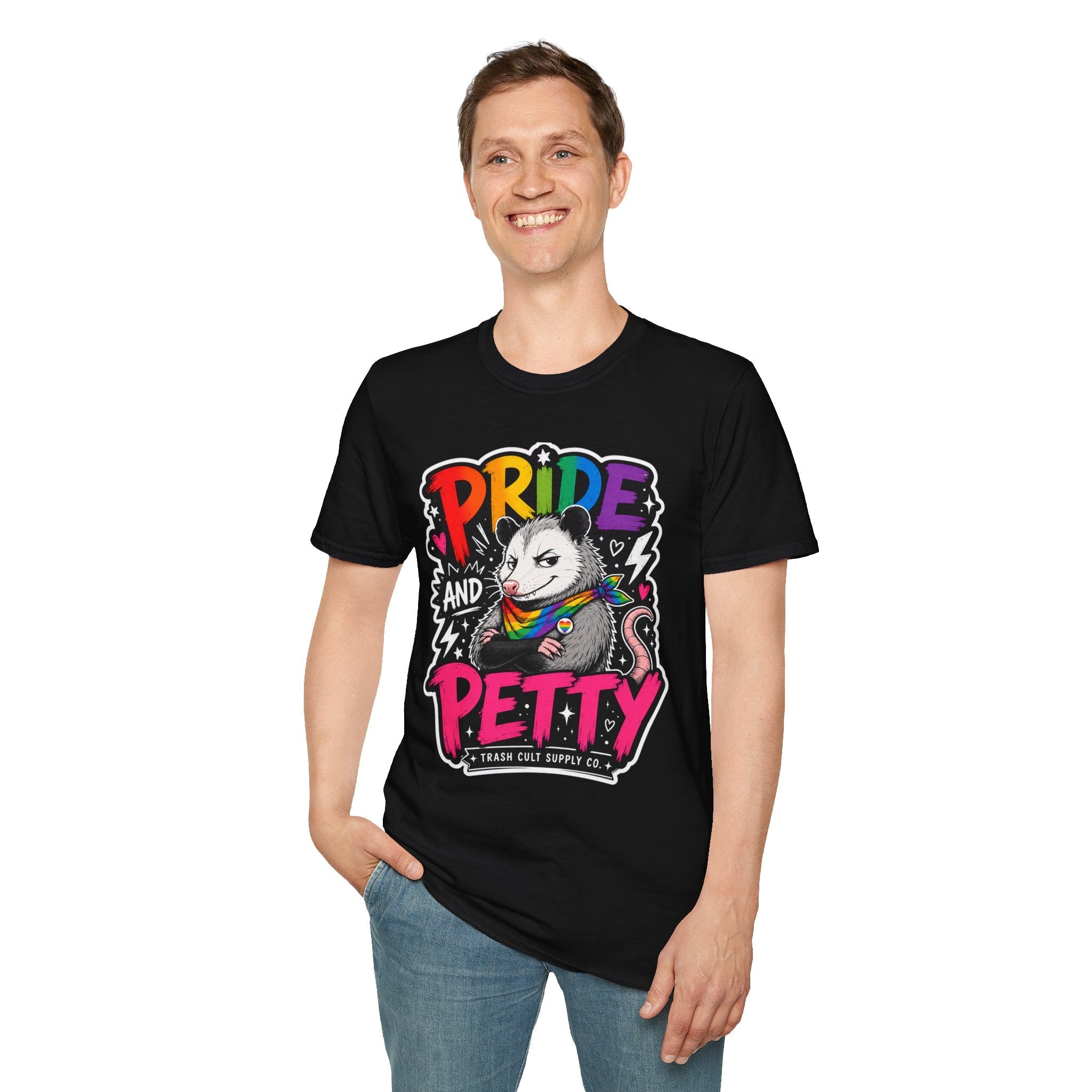 Pride and Petty T-Shirt — Rainbow Possum LGBTQ+ Graphic Tee