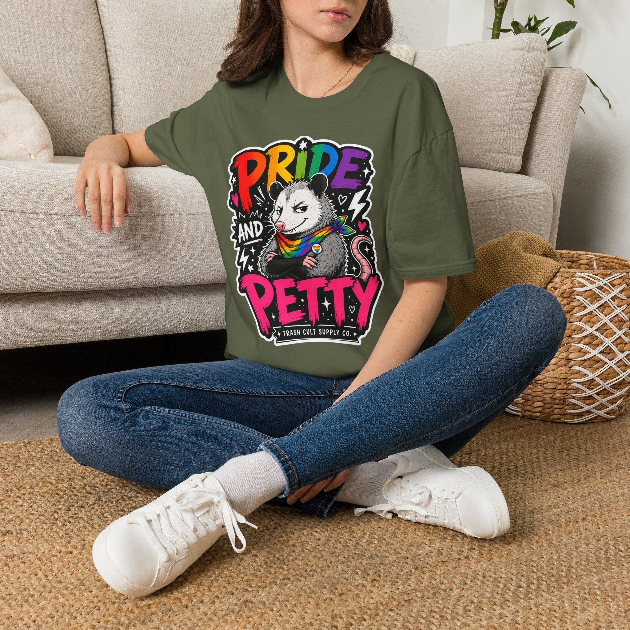 Pride and Petty T-Shirt — Rainbow Possum LGBTQ+ Graphic Tee