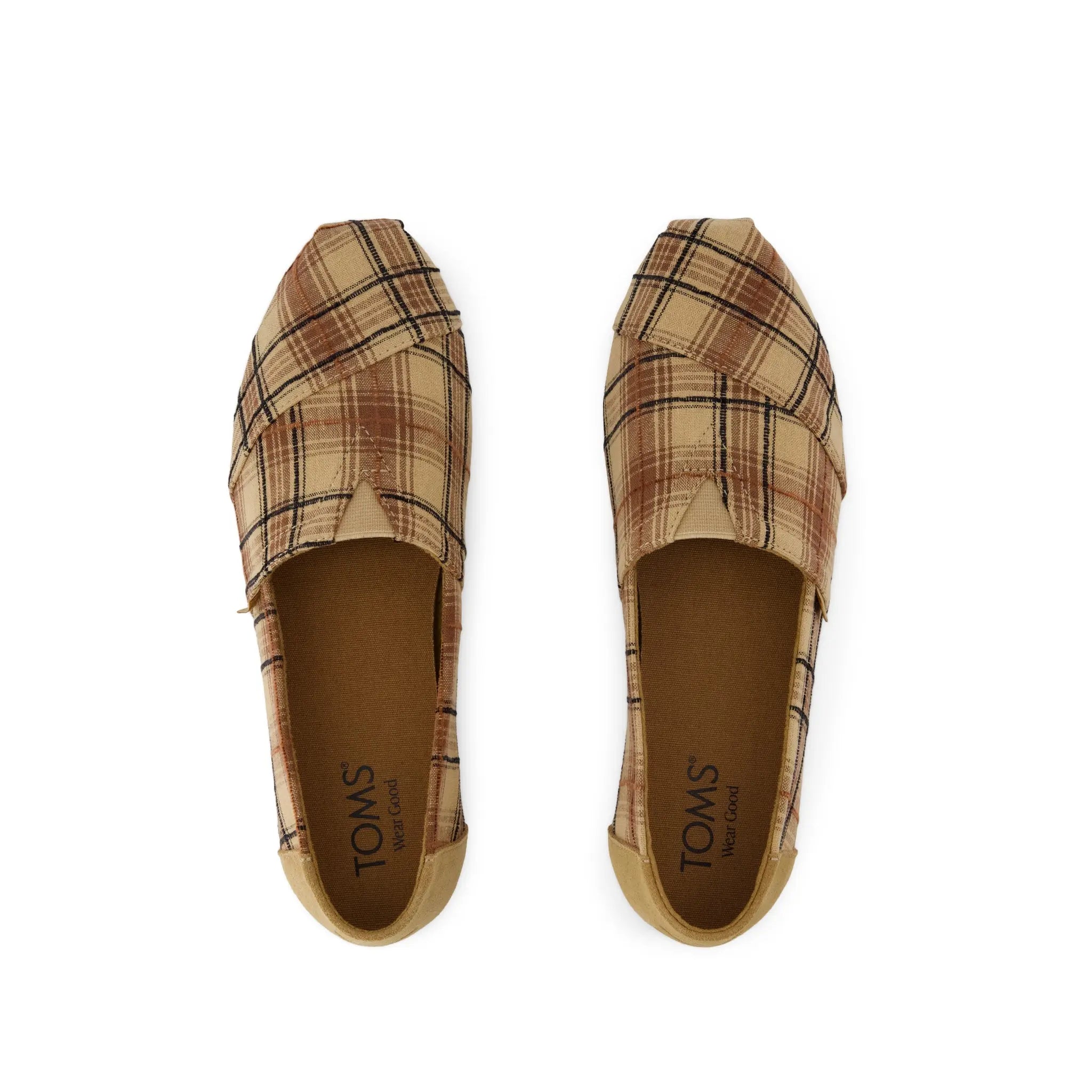Womens Alpargata Classic Toffee Textured Plaid
