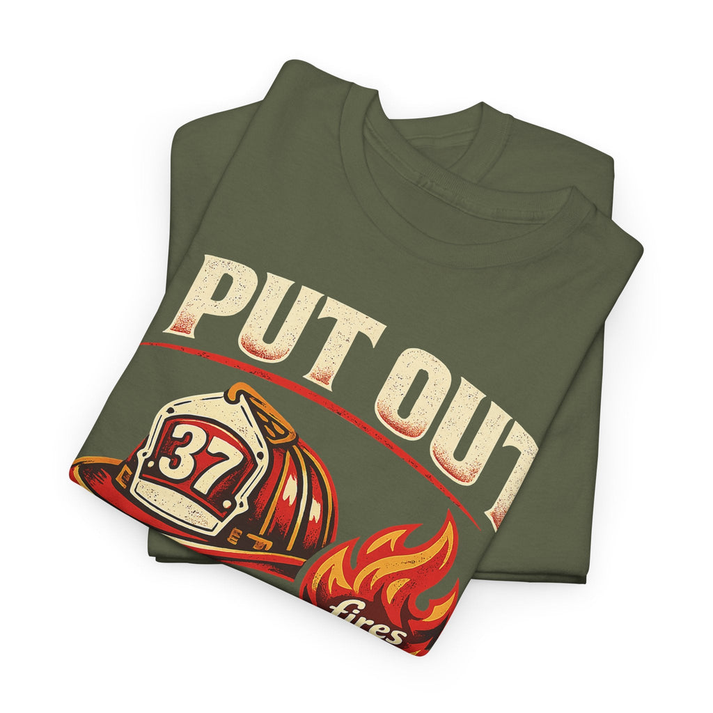 Firefighter Tee — "I Put Out Fires" Helmet Graphic