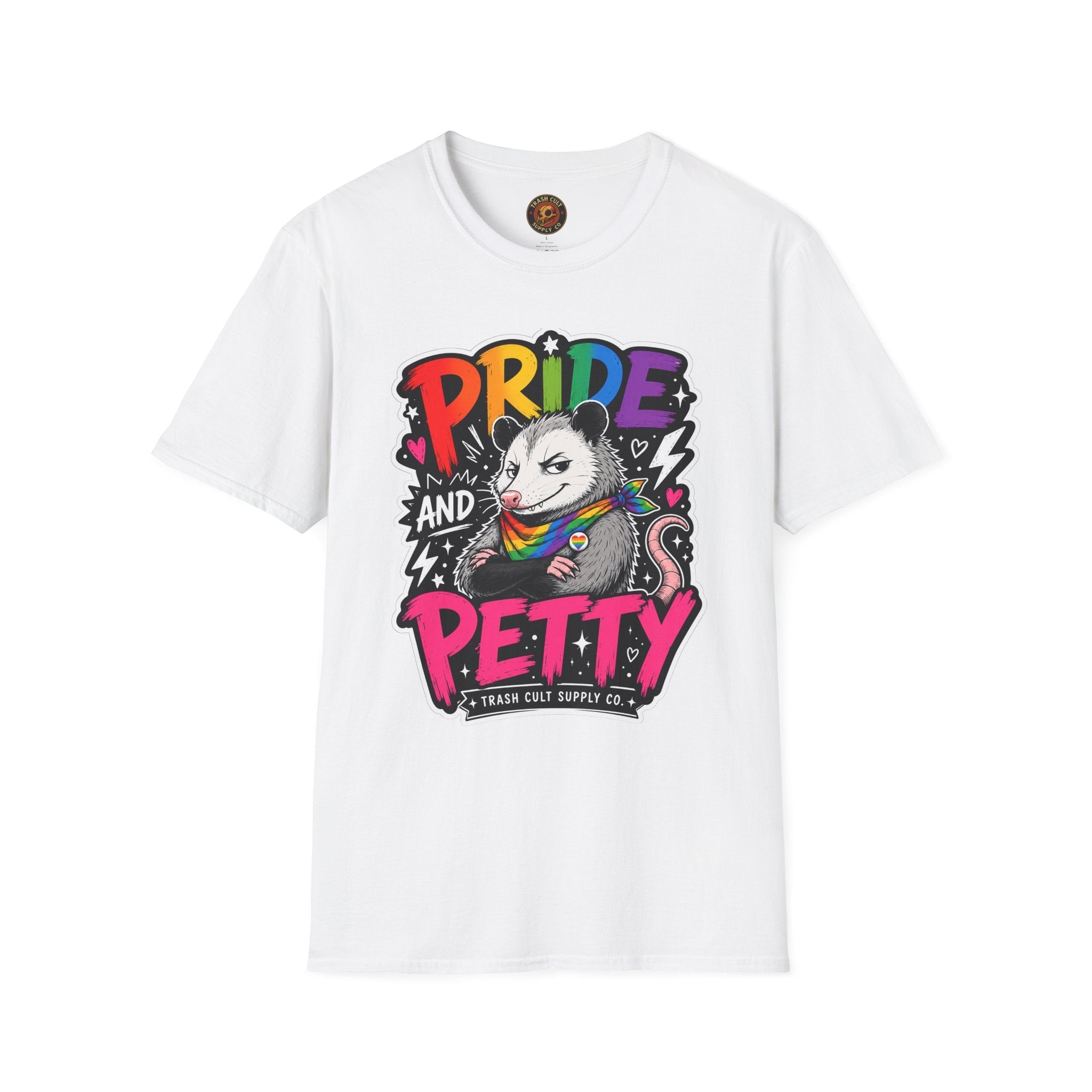 Pride and Petty T-Shirt — Rainbow Possum LGBTQ+ Graphic Tee