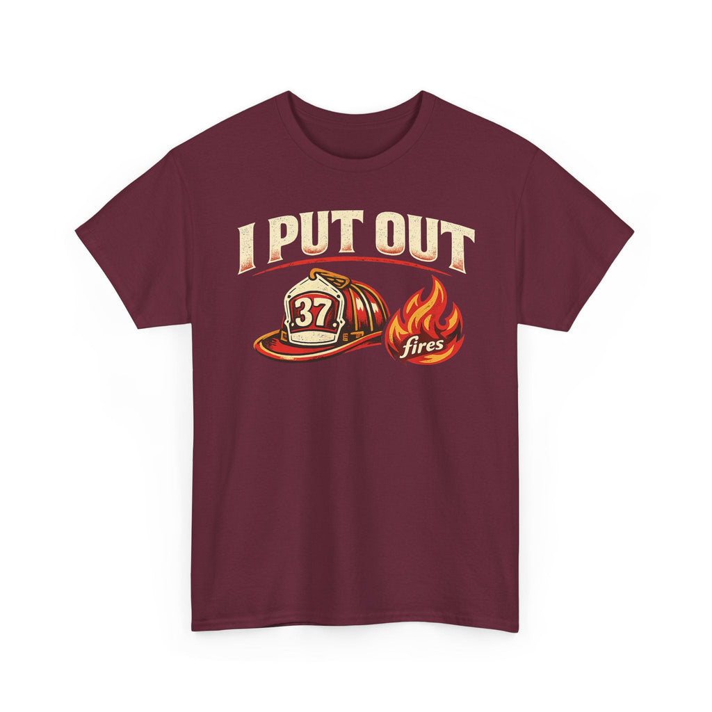 Firefighter Tee — "I Put Out Fires" Helmet Graphic