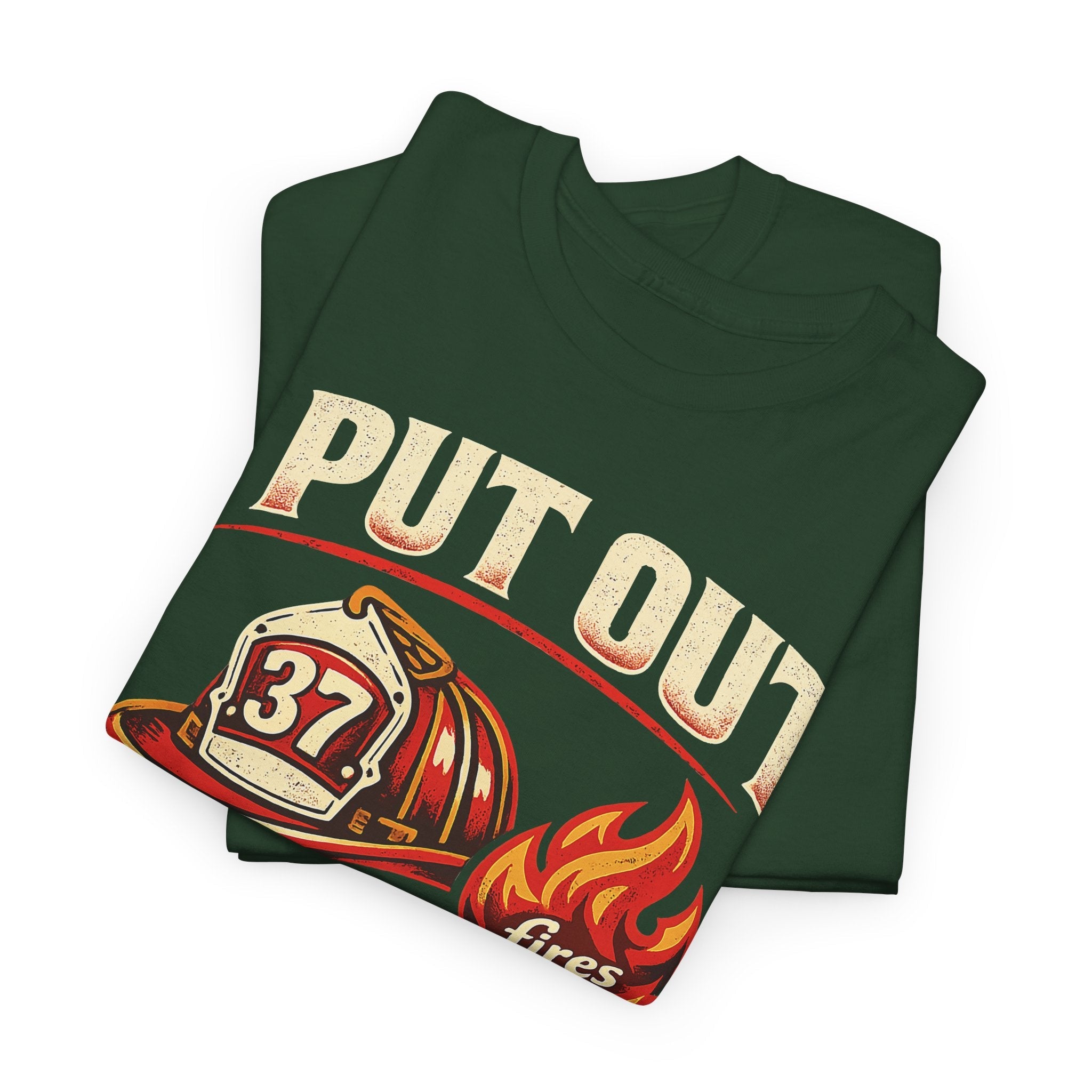 Firefighter Tee — "I Put Out Fires" Helmet Graphic