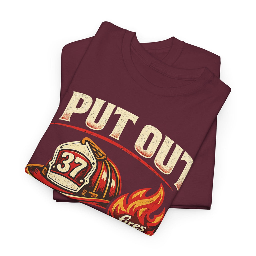 Firefighter Tee — "I Put Out Fires" Helmet Graphic