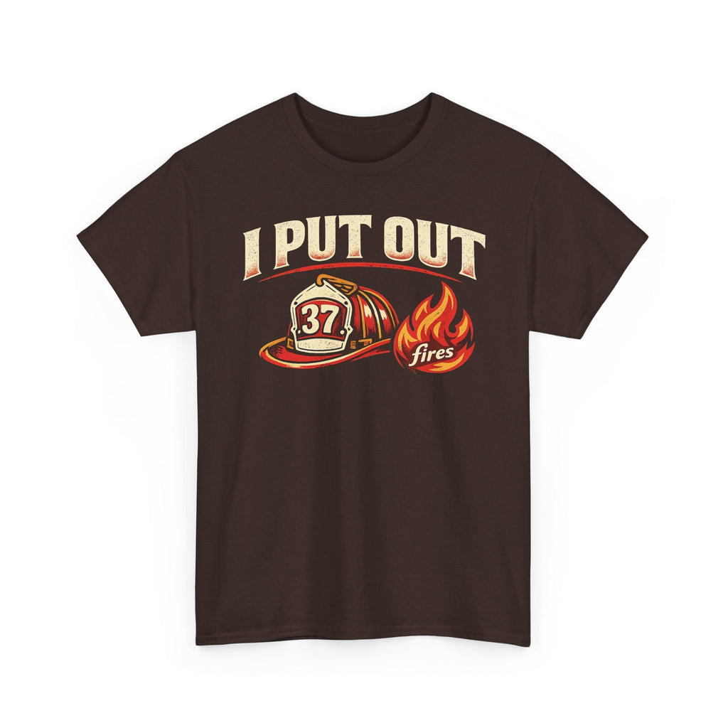 Firefighter Tee — "I Put Out Fires" Helmet Graphic