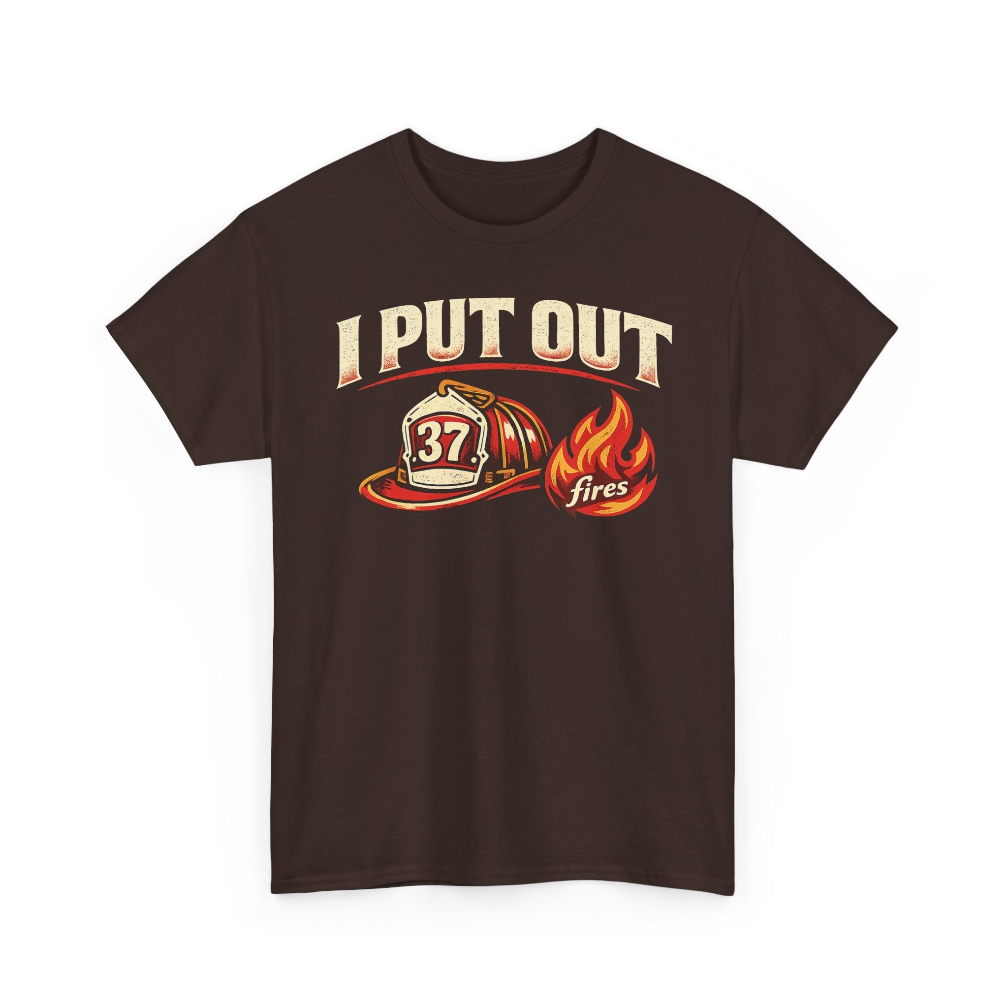 Firefighter Tee — "I Put Out Fires" Helmet Graphic