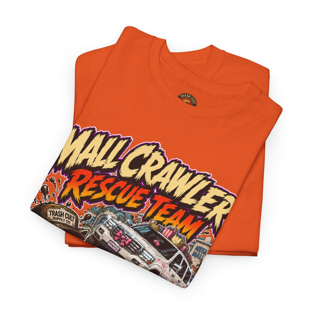 Mall Crawler Rescue Team T‑Shirt — Vintage Raccoon Rescue Graphic Tee (“No Curb Left Behind”)