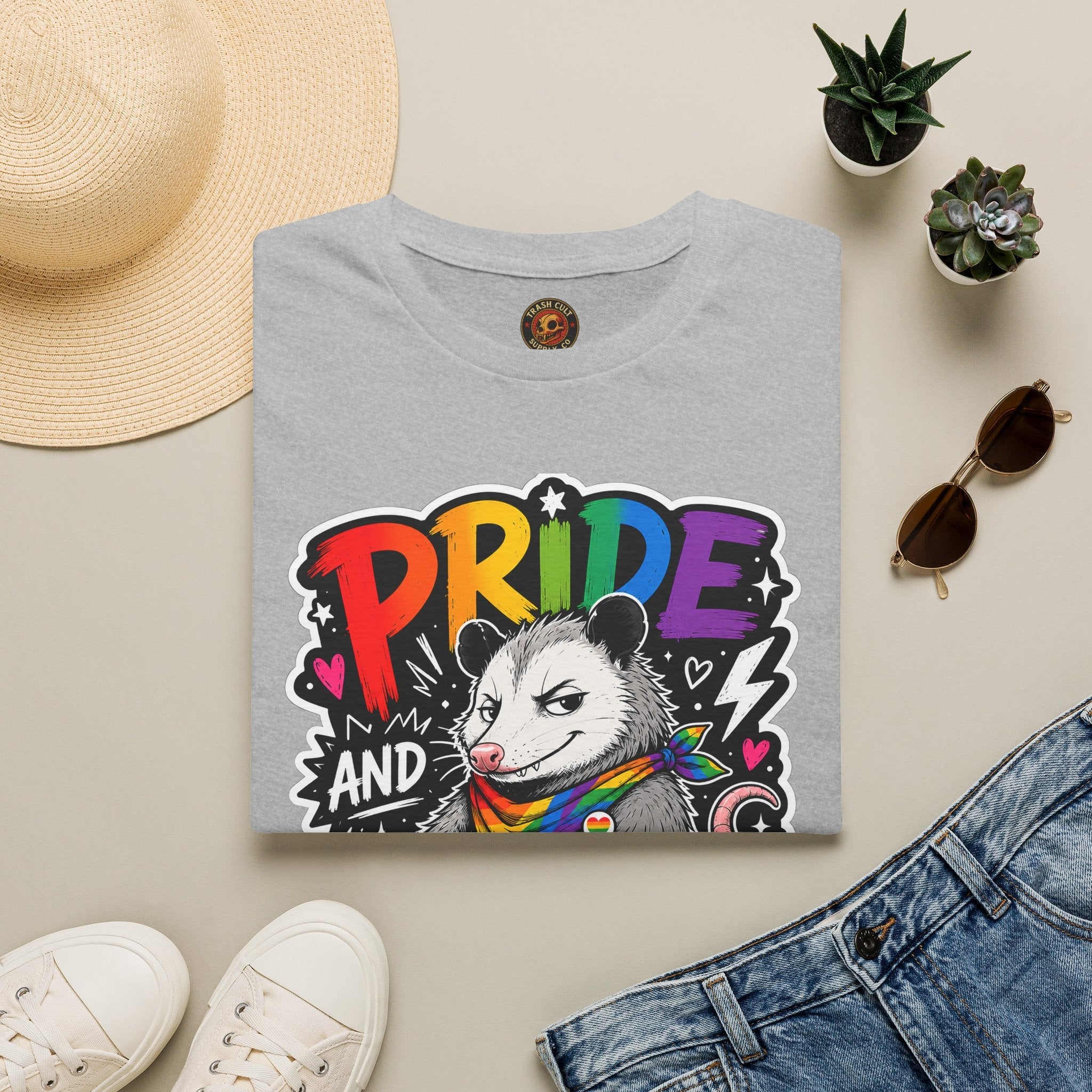 Pride and Petty T-Shirt — Rainbow Possum LGBTQ+ Graphic Tee
