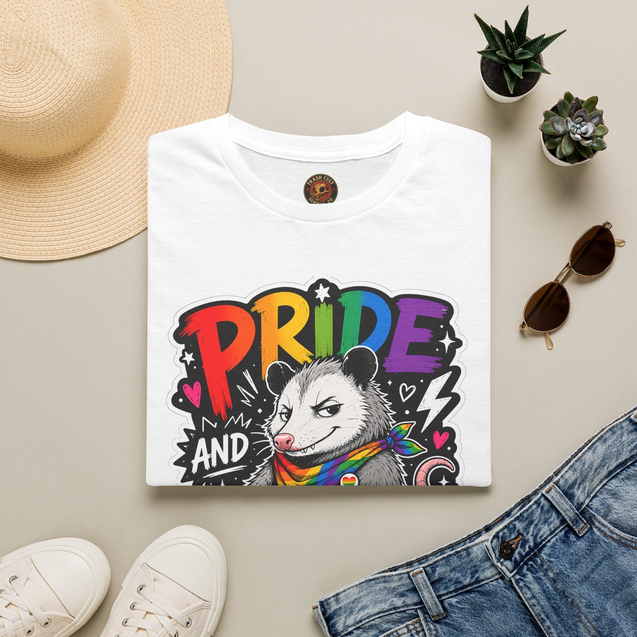 Pride and Petty T-Shirt — Rainbow Possum LGBTQ+ Graphic Tee