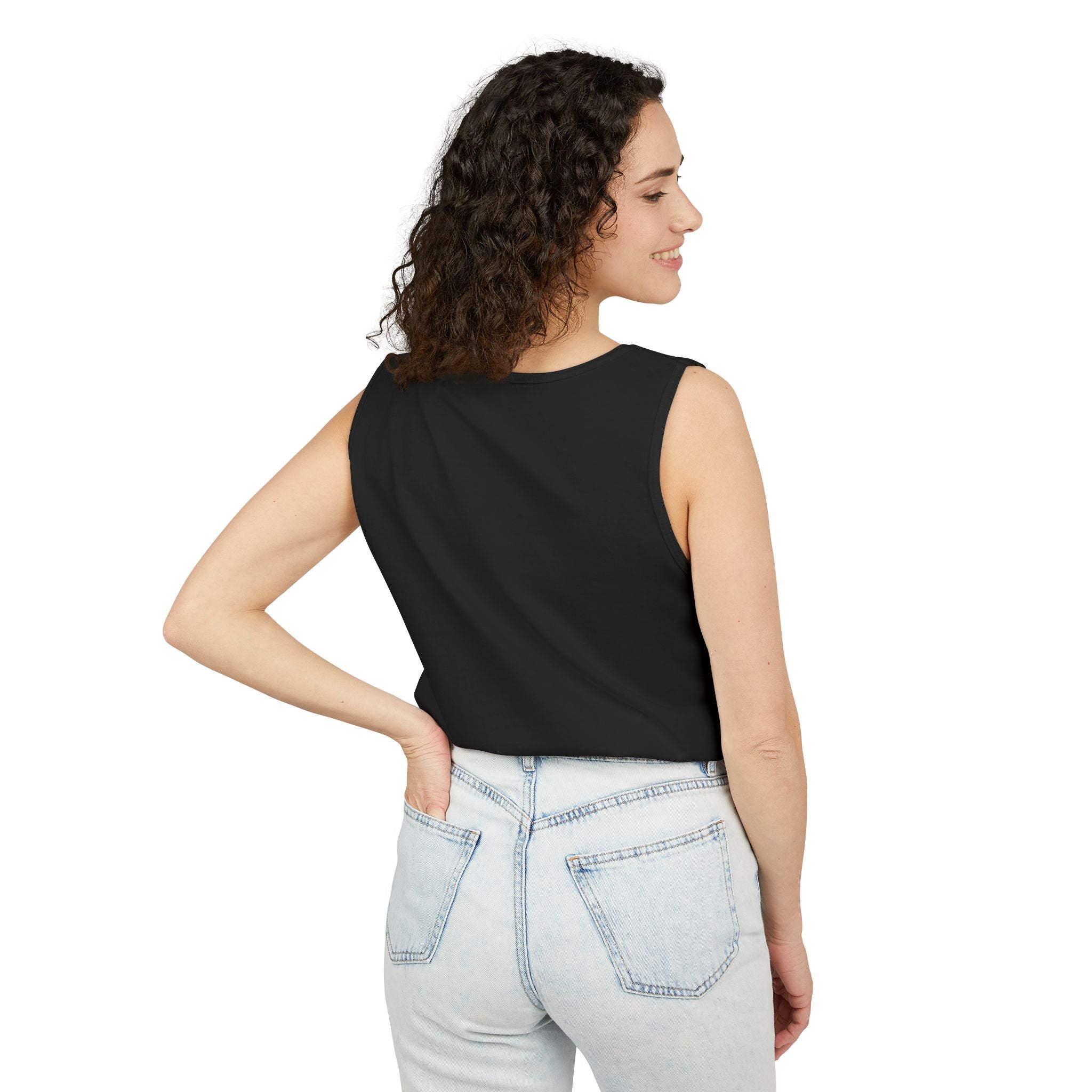 Winch Goblin Graphic Tank Top — Retro Cartoon Mechanic Design