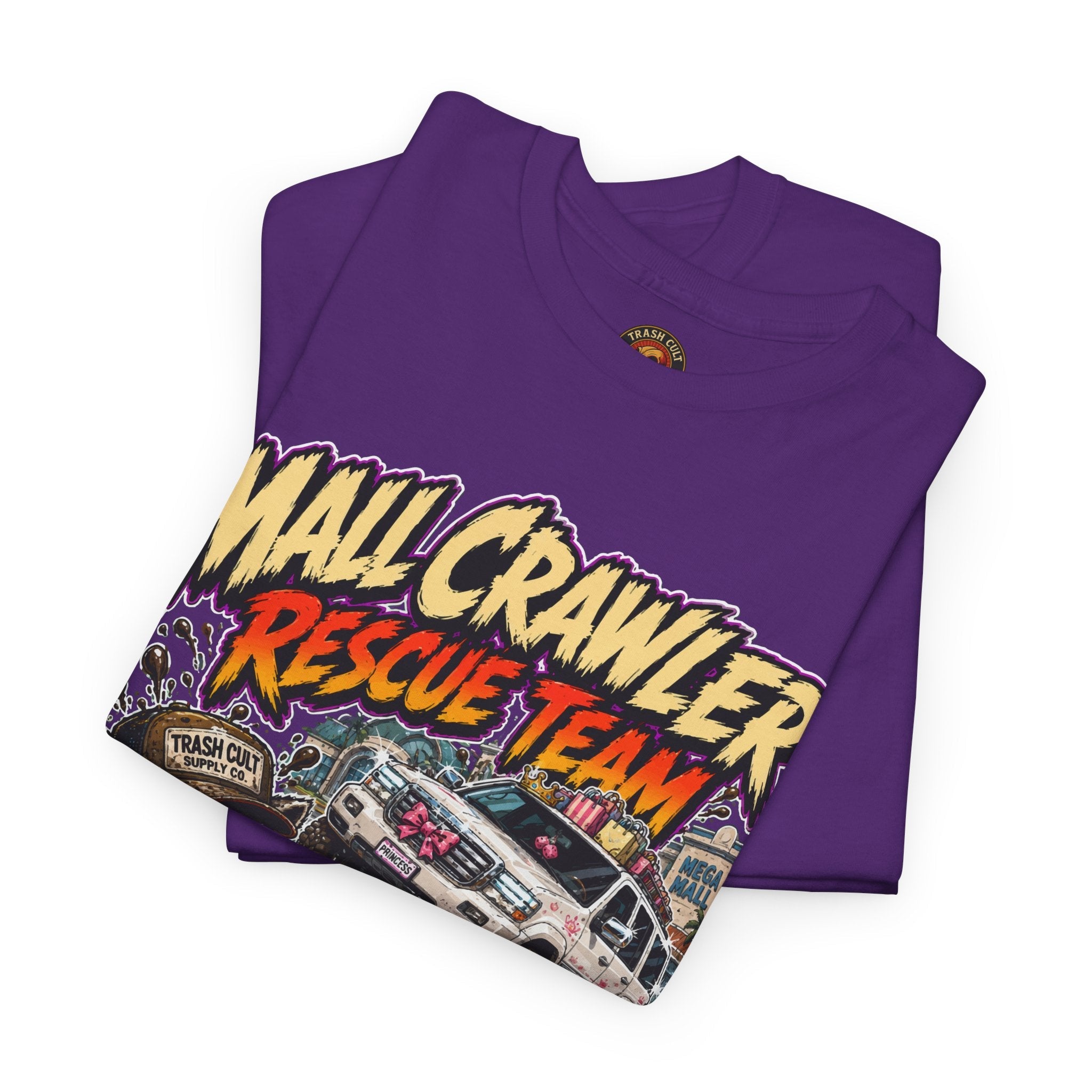Mall Crawler Rescue Team T‑Shirt — Vintage Raccoon Rescue Graphic Tee (“No Curb Left Behind”)
