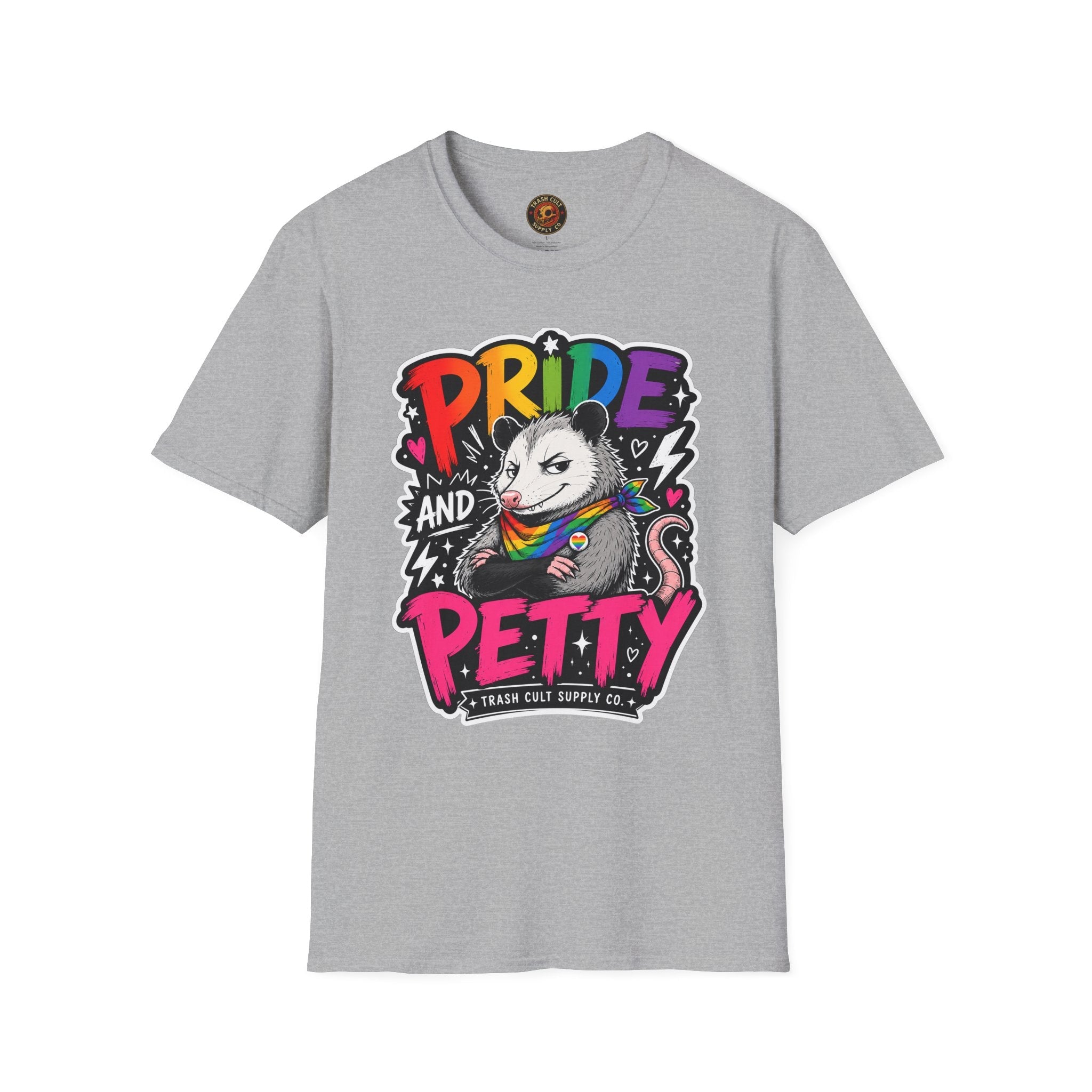 Pride and Petty T-Shirt — Rainbow Possum LGBTQ+ Graphic Tee